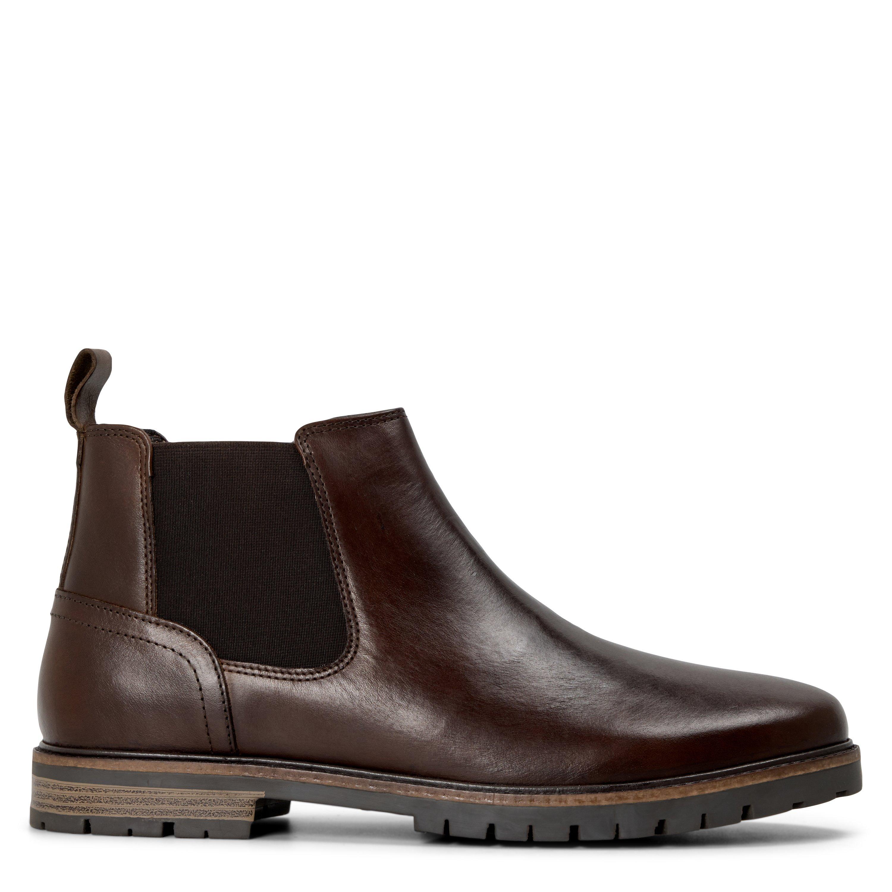 Dk Brown Lthr - Dune London - Men's Carden Leather Chelsea Boots - 1