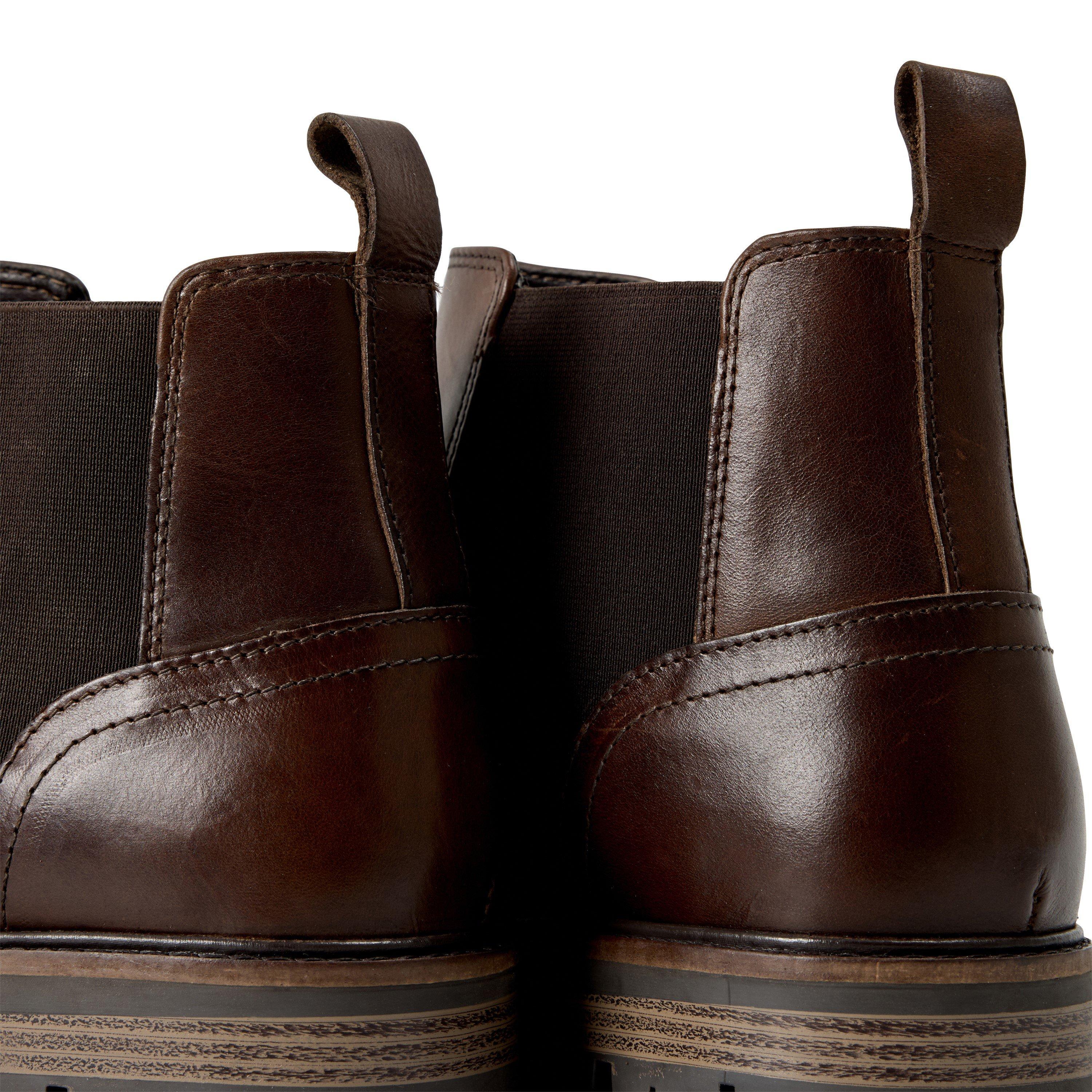 Dk Brown Lthr - Dune London - Men's Carden Leather Chelsea Boots - 3