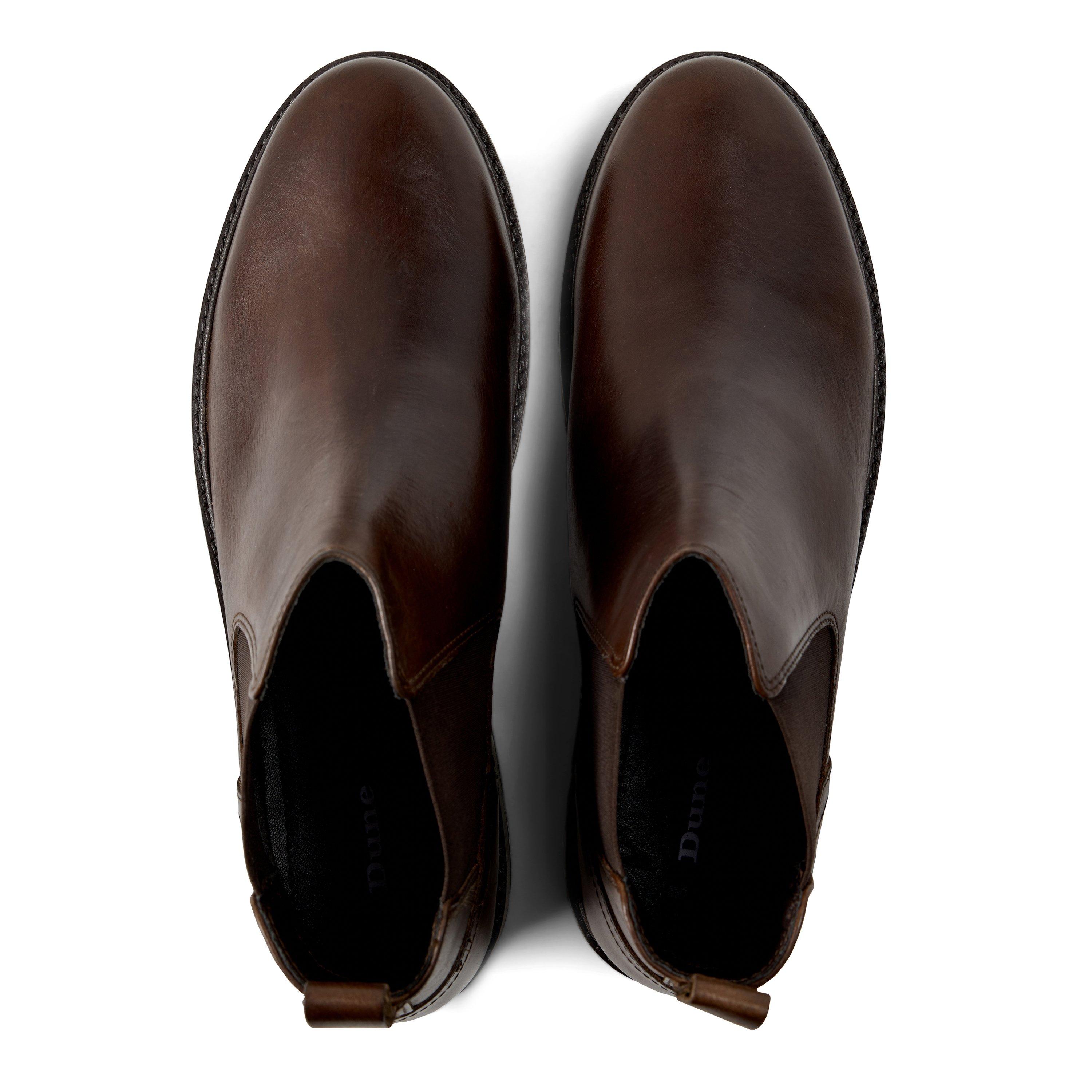 Dk Brown Lthr - Dune London - Men's Carden Leather Chelsea Boots - 4