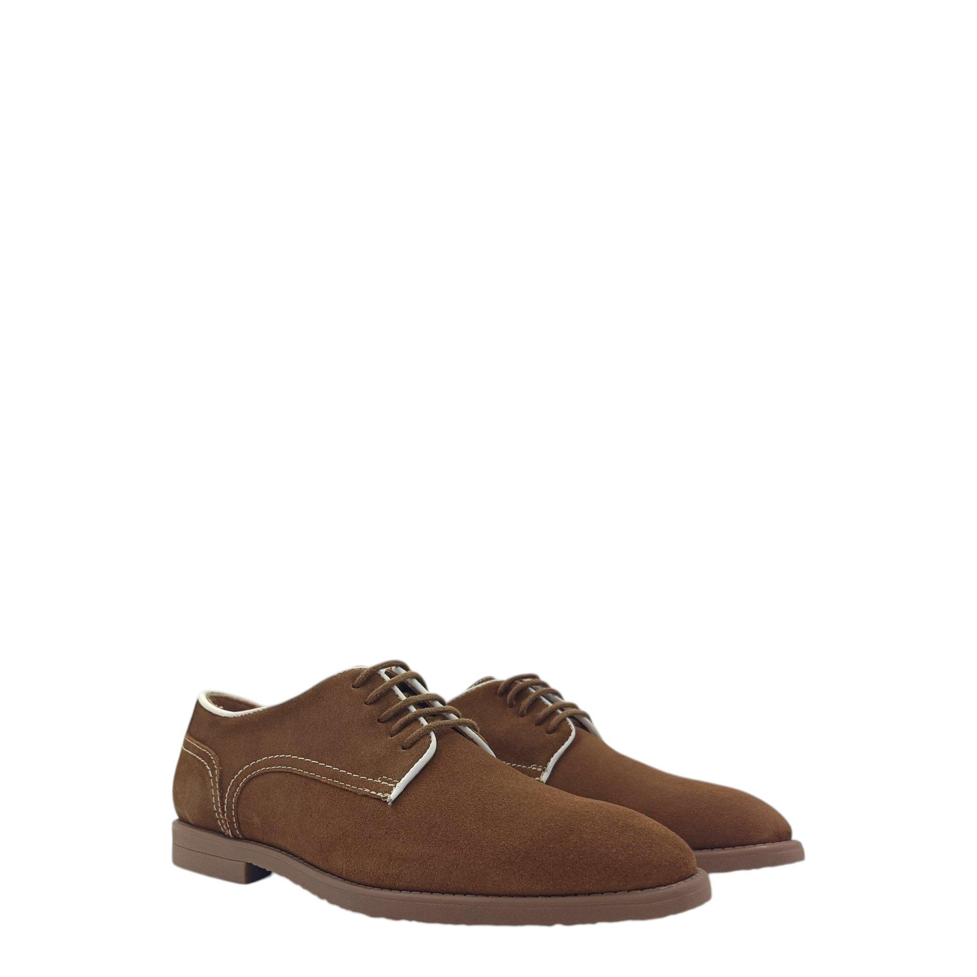 Dark Tan Suede - Firetrap - Men's Arthur Derby Shoes - 3