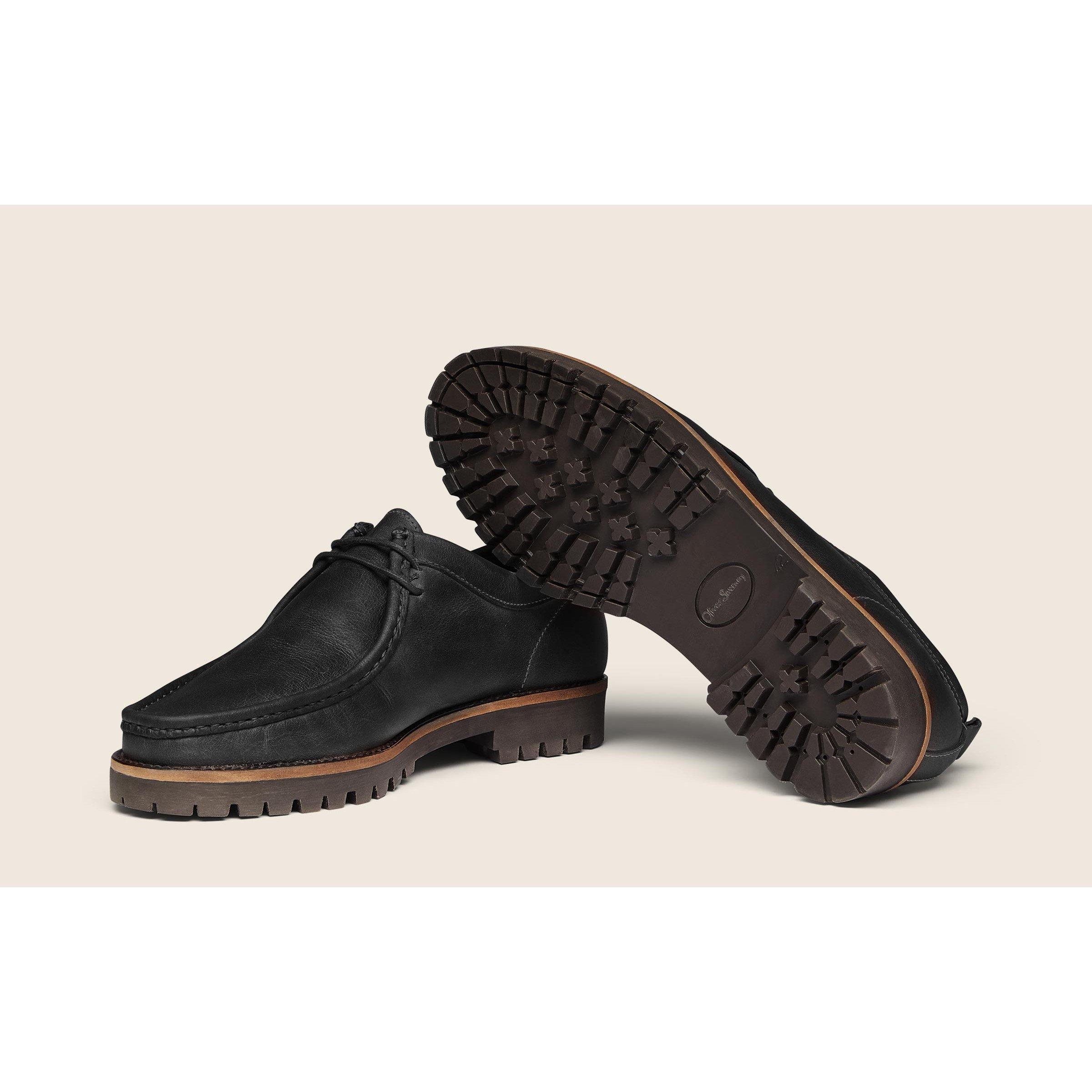 Black - Oliver Sweeney - Men's Lastres Leather Moc-Toe Shoes - 3