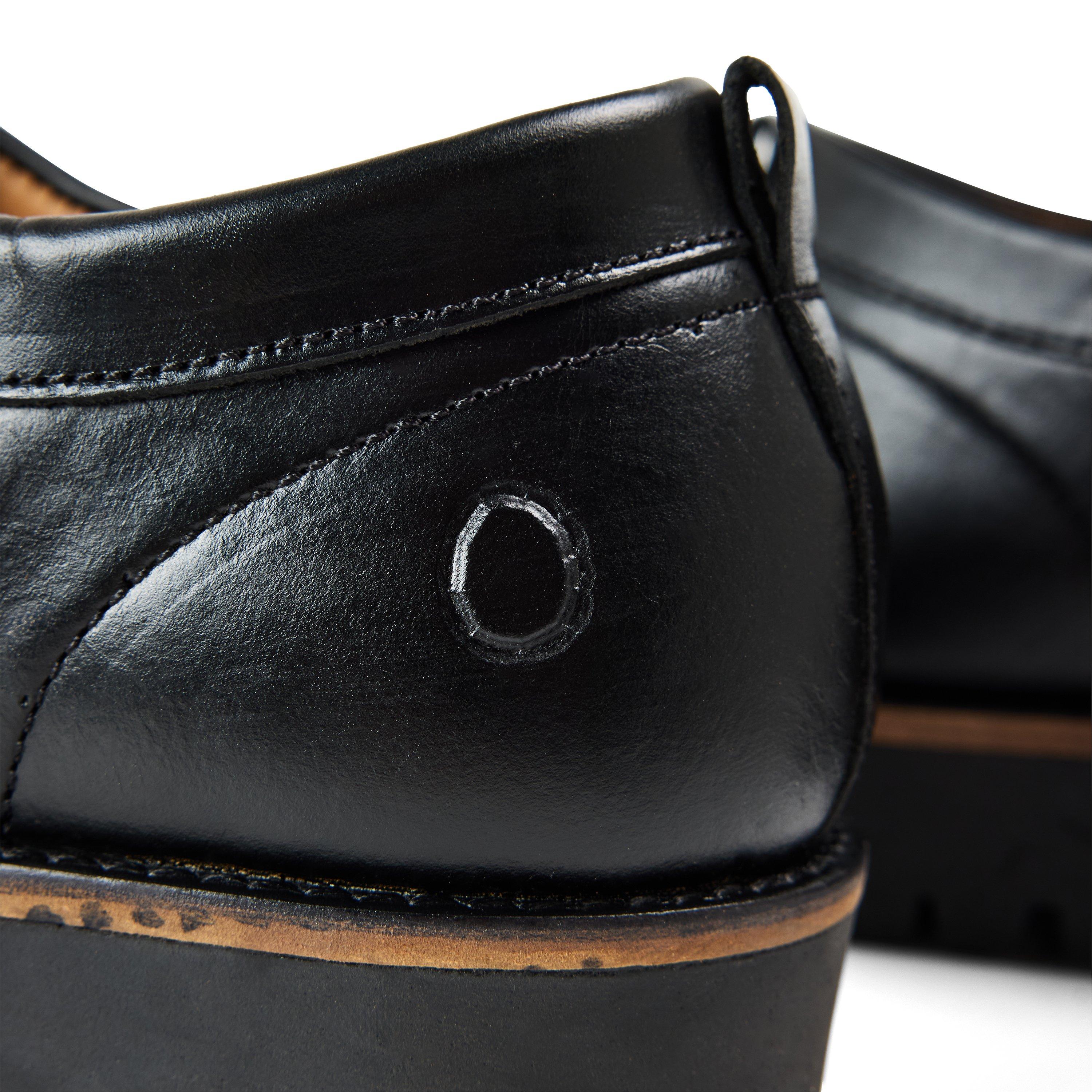 Black - Oliver Sweeney - Men's Lastres Leather Moc-Toe Shoes - 5