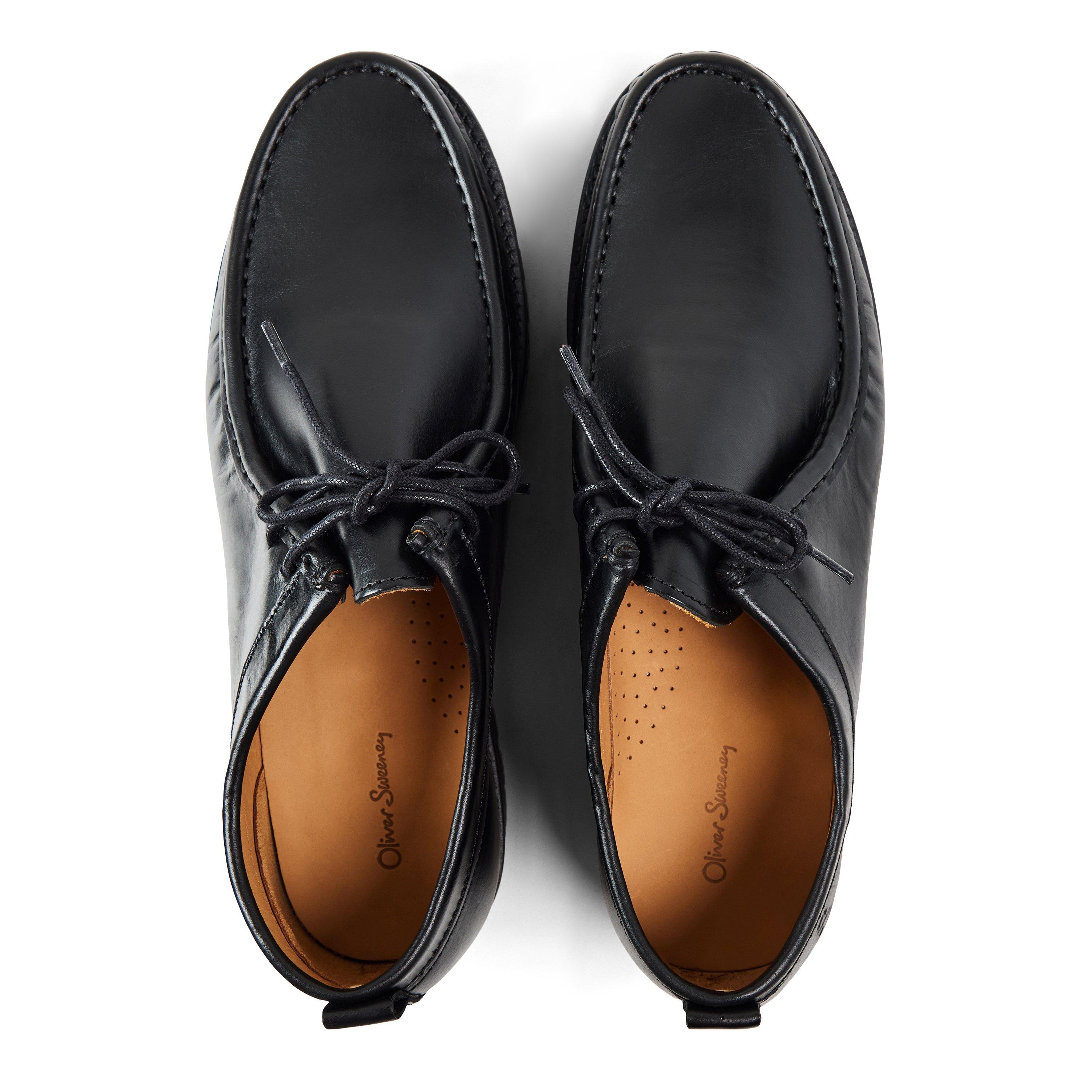 Black - Oliver Sweeney - Men's Lastres Leather Moc-Toe Shoes - 6