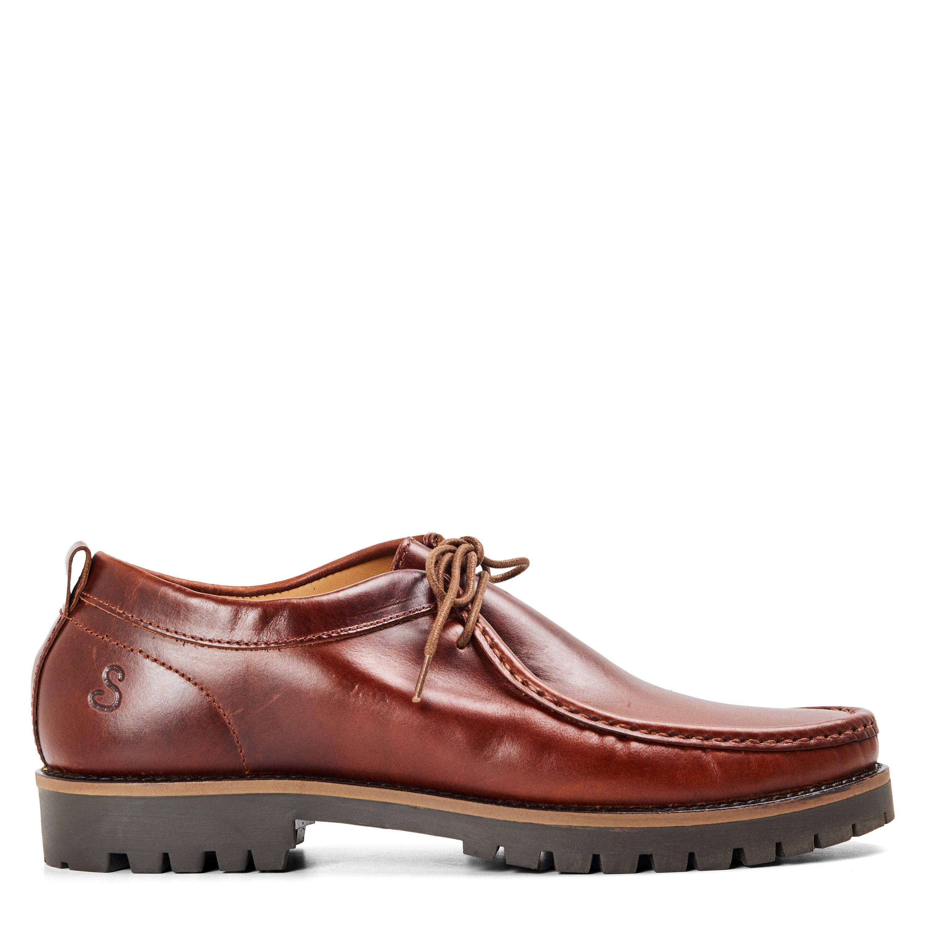 Men's Lastres Leather Moc-Toe Shoes