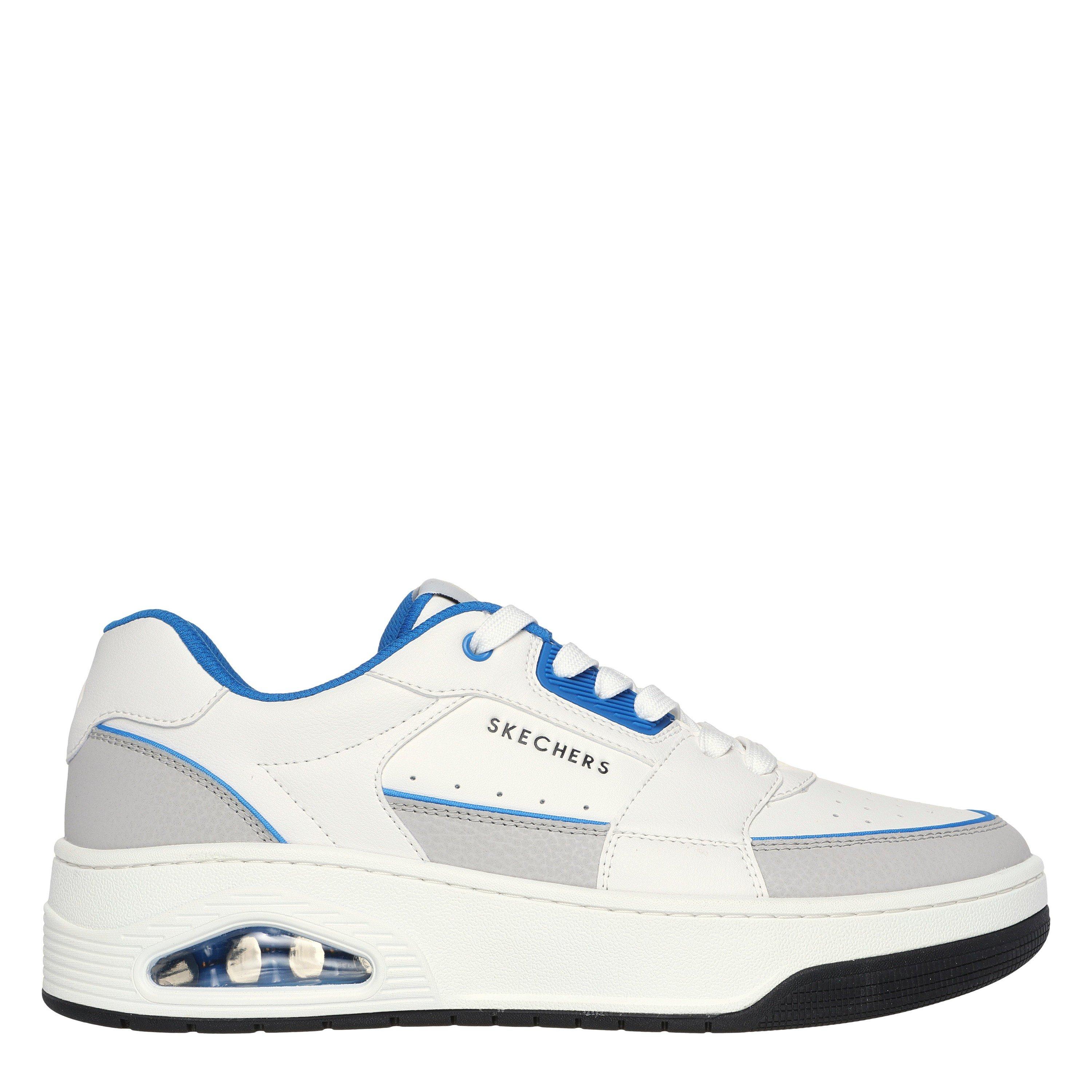 White Blue - Skechers - Uno Court Low-Post Mens Shoes - 1