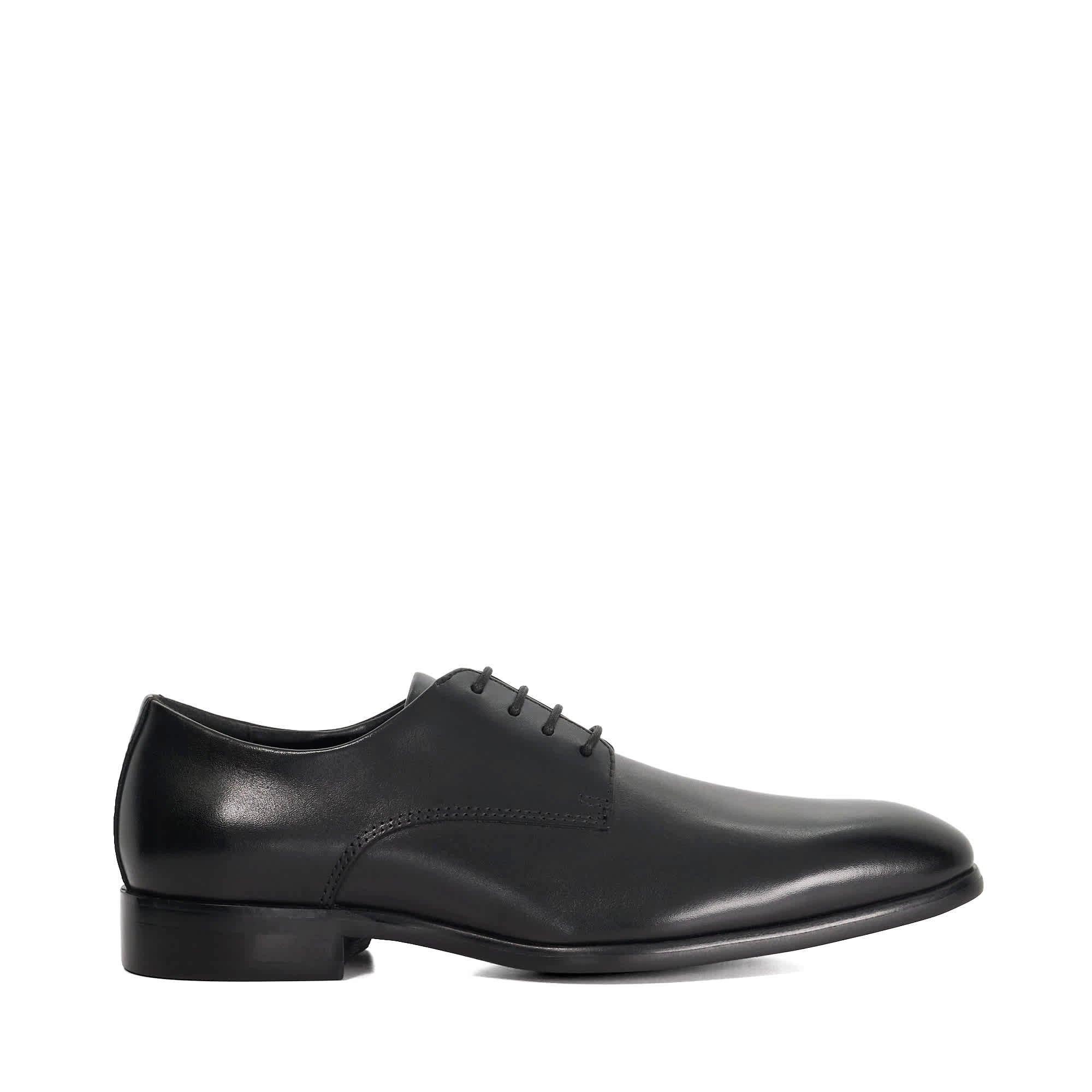 Black Leather - Dune London - Men's Saunter Leather Derby Shoes - 1