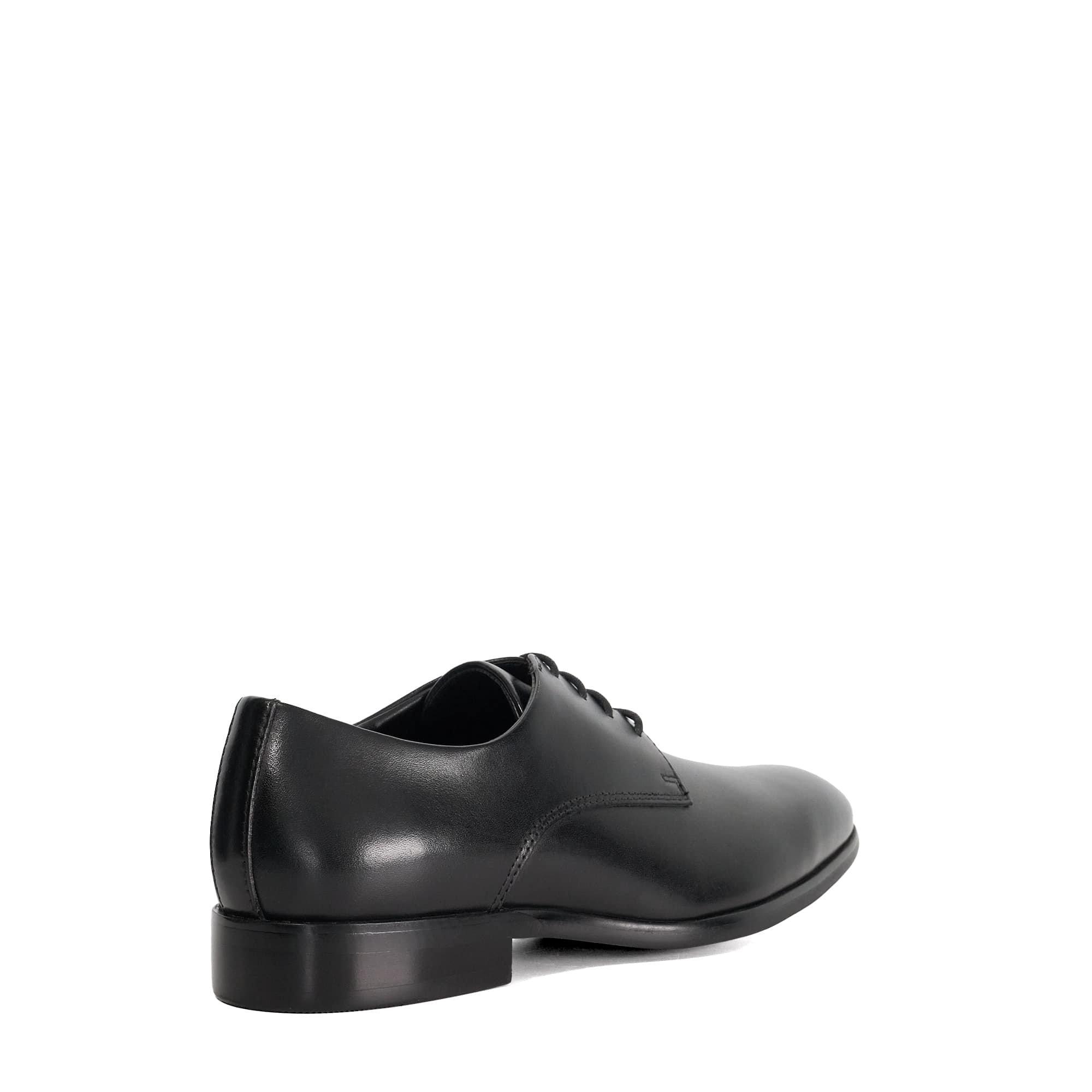 Black Leather - Dune London - Men's Saunter Leather Derby Shoes - 3