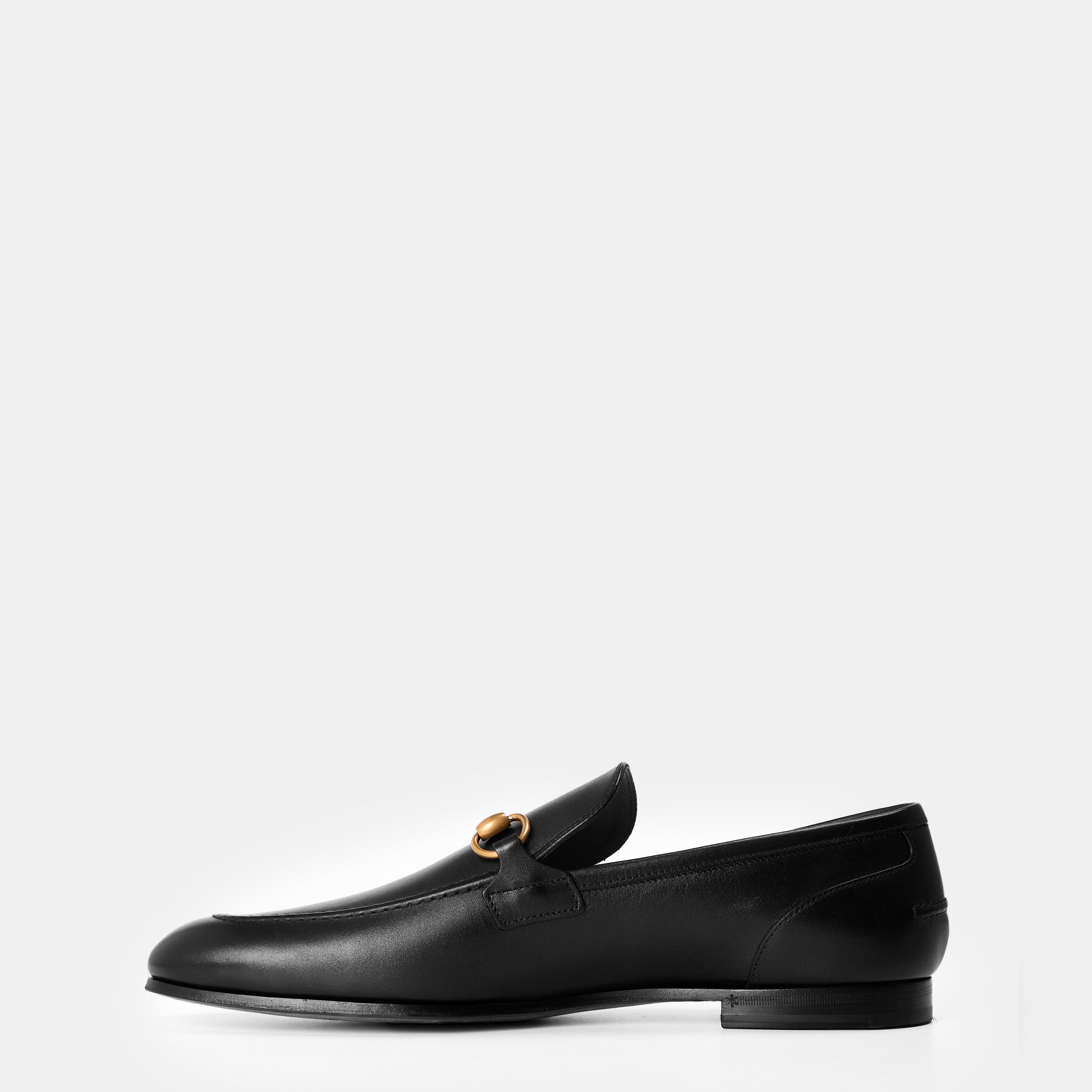 Nero - Gucci - Men's Horsebit Leather Jordaan Loafers - 2