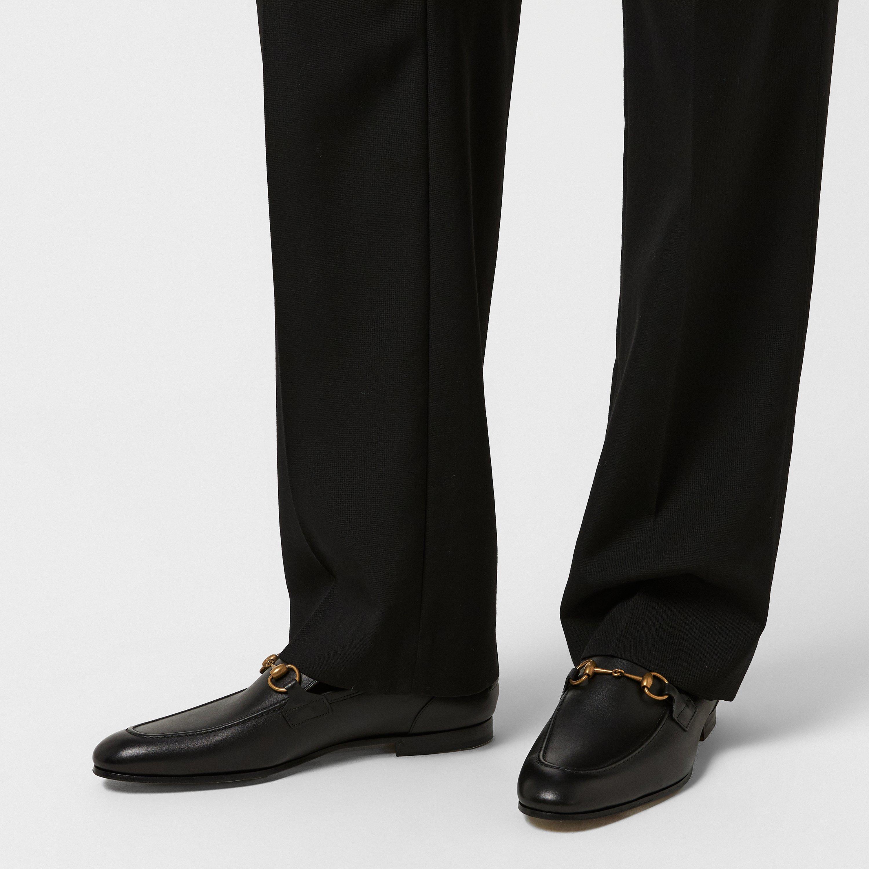 Nero - Gucci - Men's Horsebit Leather Jordaan Loafers - 3