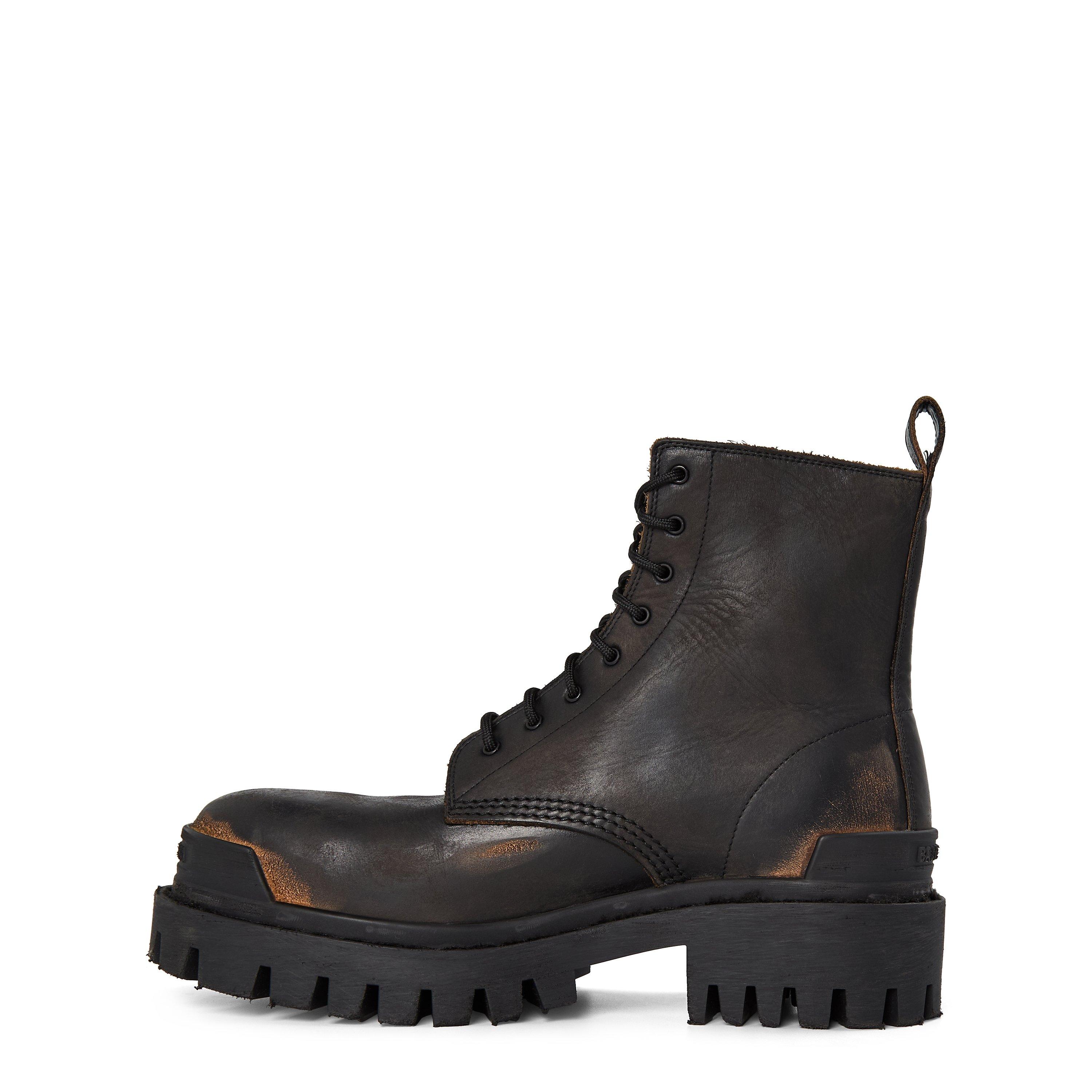 Black/Brown - Balenciaga - Strike Bootie - 2