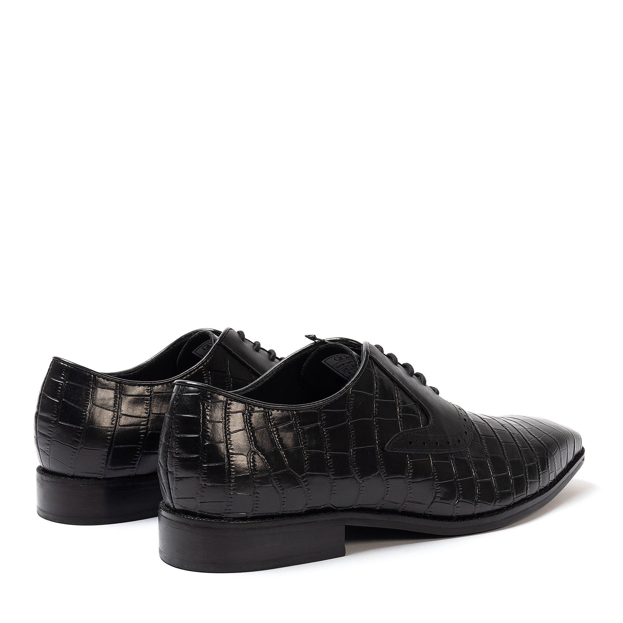 Sort - Giorgio - Leather Croc Men Oxford Dress Brogue Shoes - 3