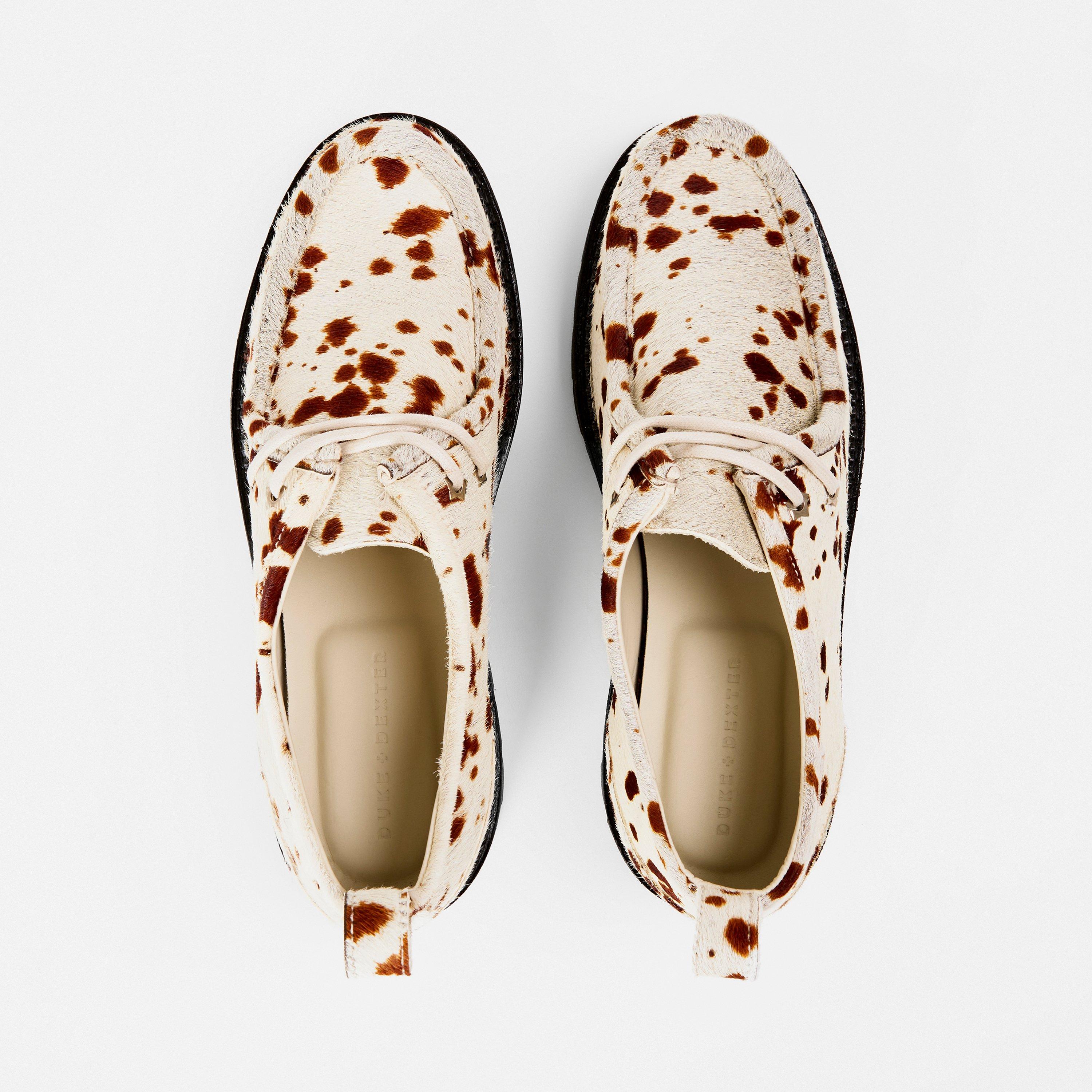 Cow Print - Duke and Dexter - Men's Moc Toe Formal Shoes - 4