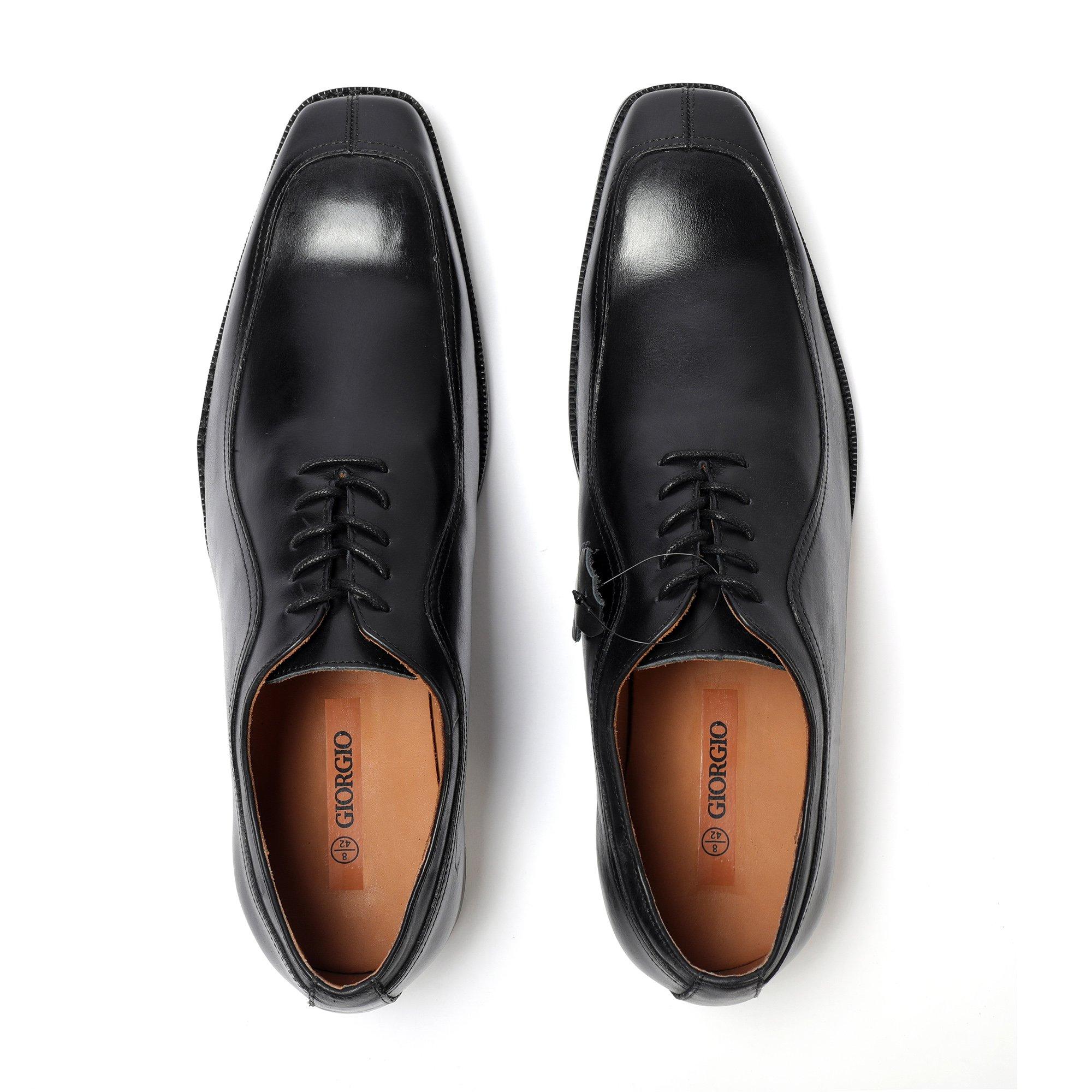 Zwart - Giorgio - Leather Oxford Dress Formal Men Shoes - 4