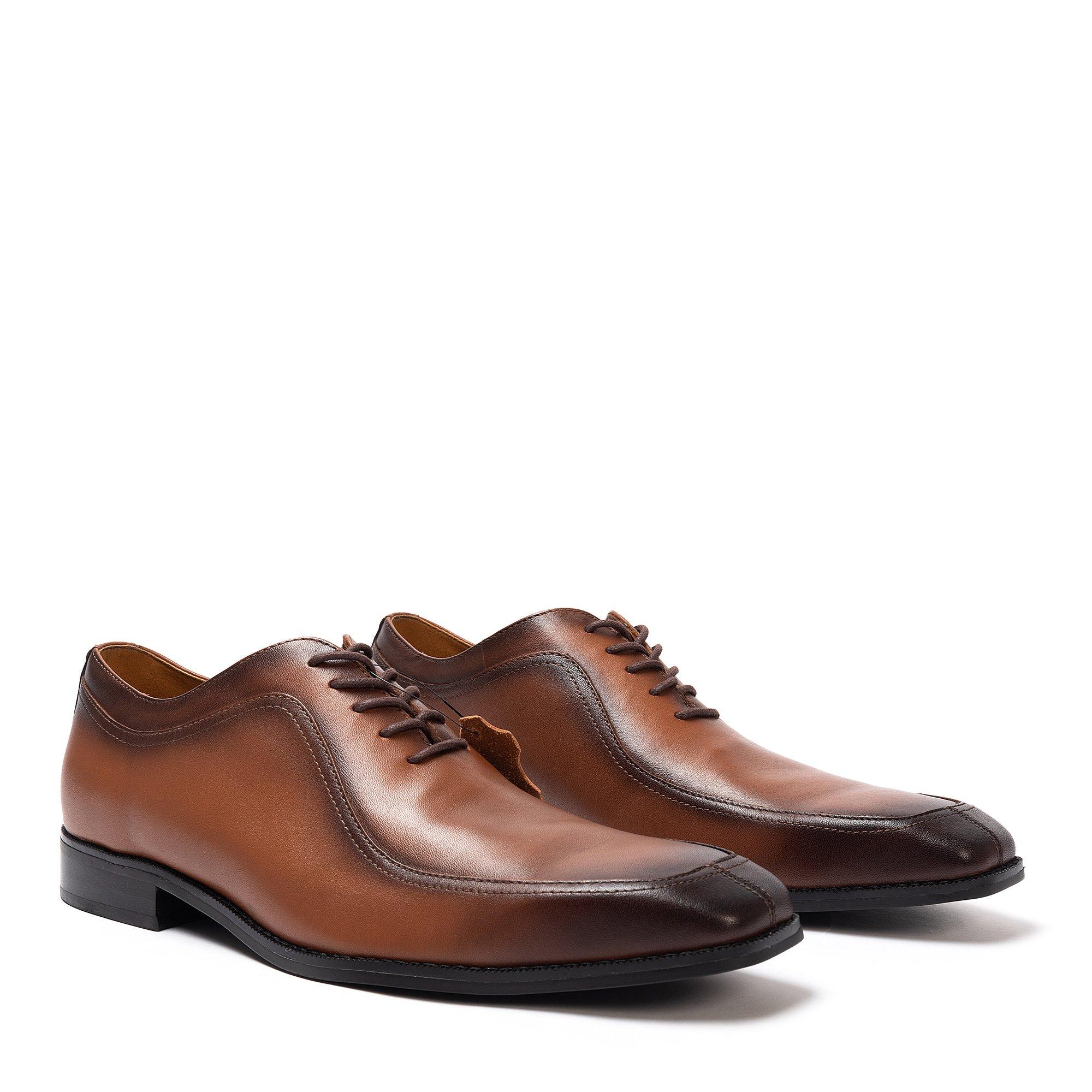 Brown - Giorgio - Leather Oxford Dress Formal Men Shoes - 2