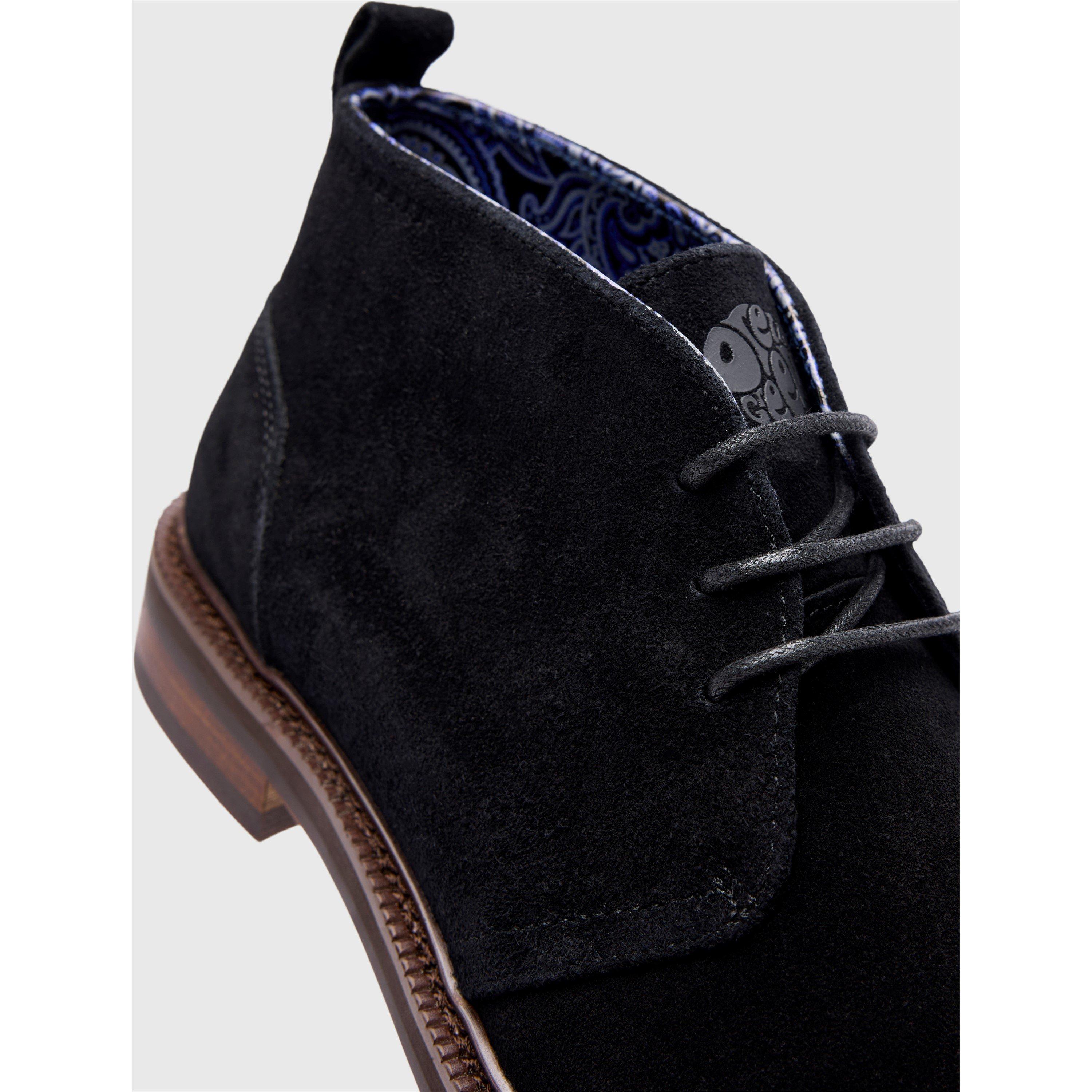 Black - Pretty Green - Men's Handley Chukka Boots - 3