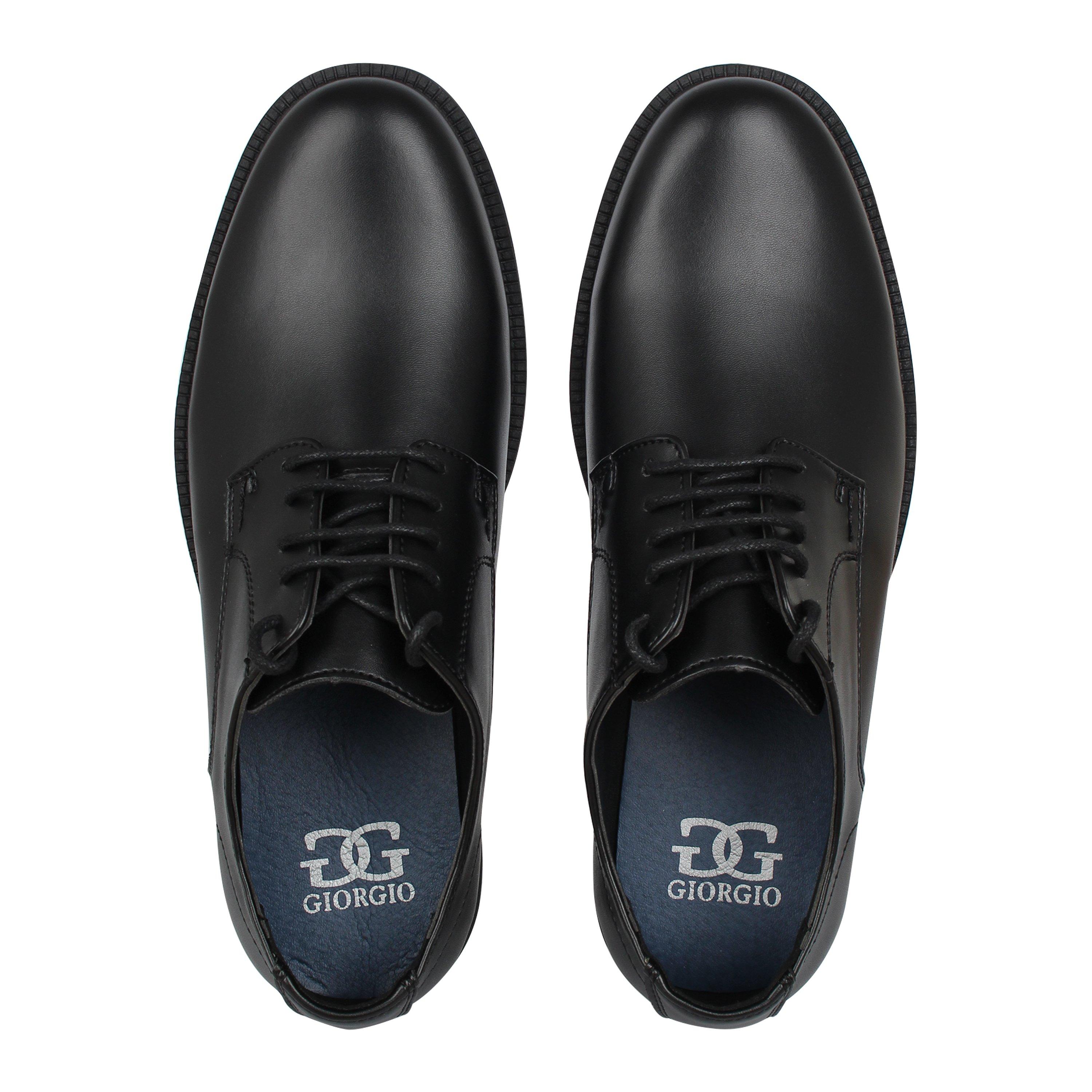 Black - Giorgio - Lace Up Derby Shoes Mens - 5