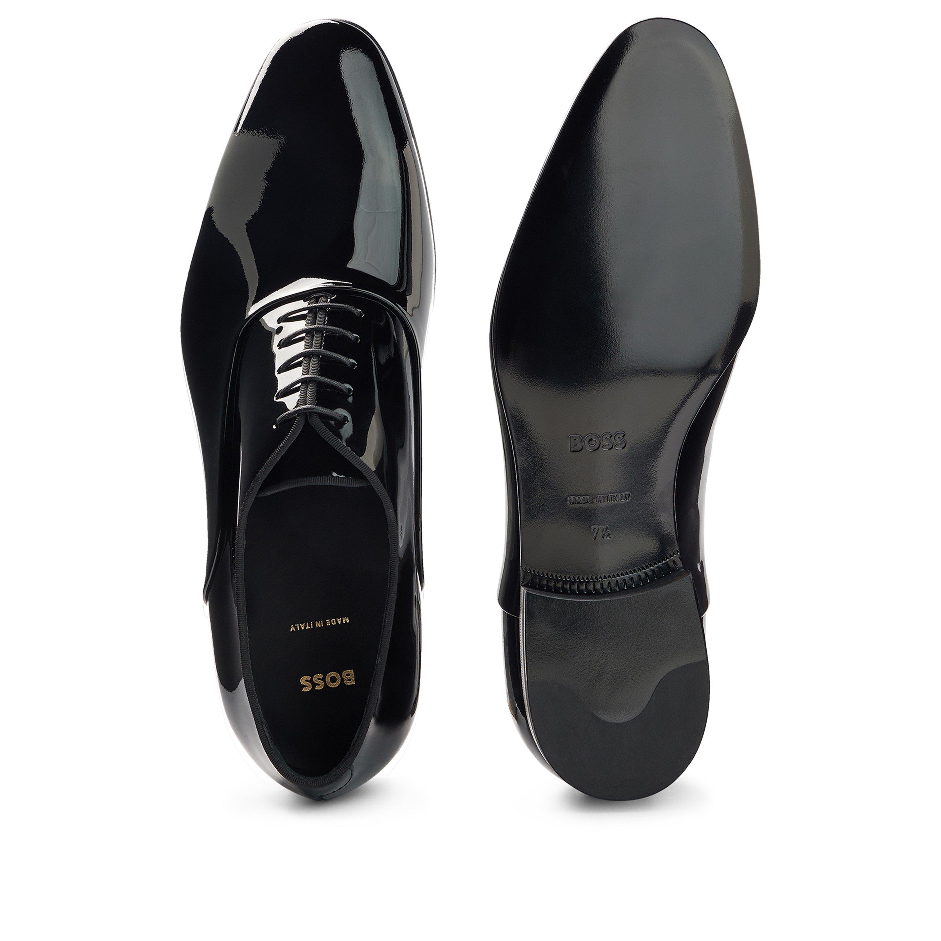 Black - Boss - Men's Evening Oxford Derby Shoes - 4