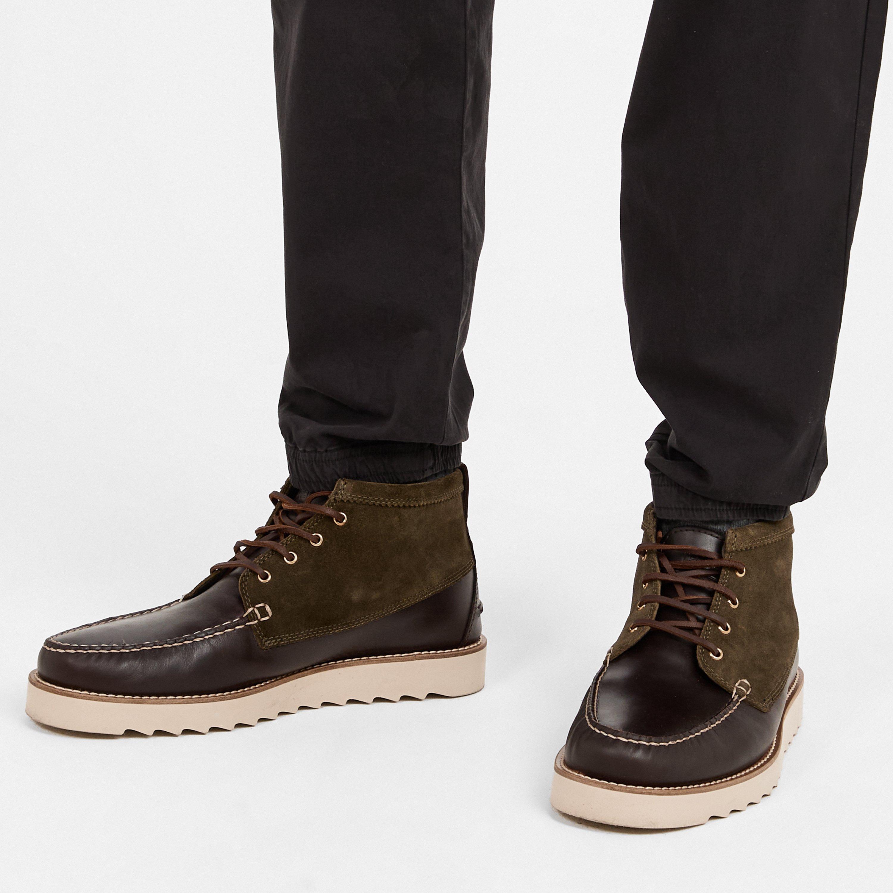 Olive/Brwn OL32 - Barbour - Men's Hadston Chukka Boots - 3