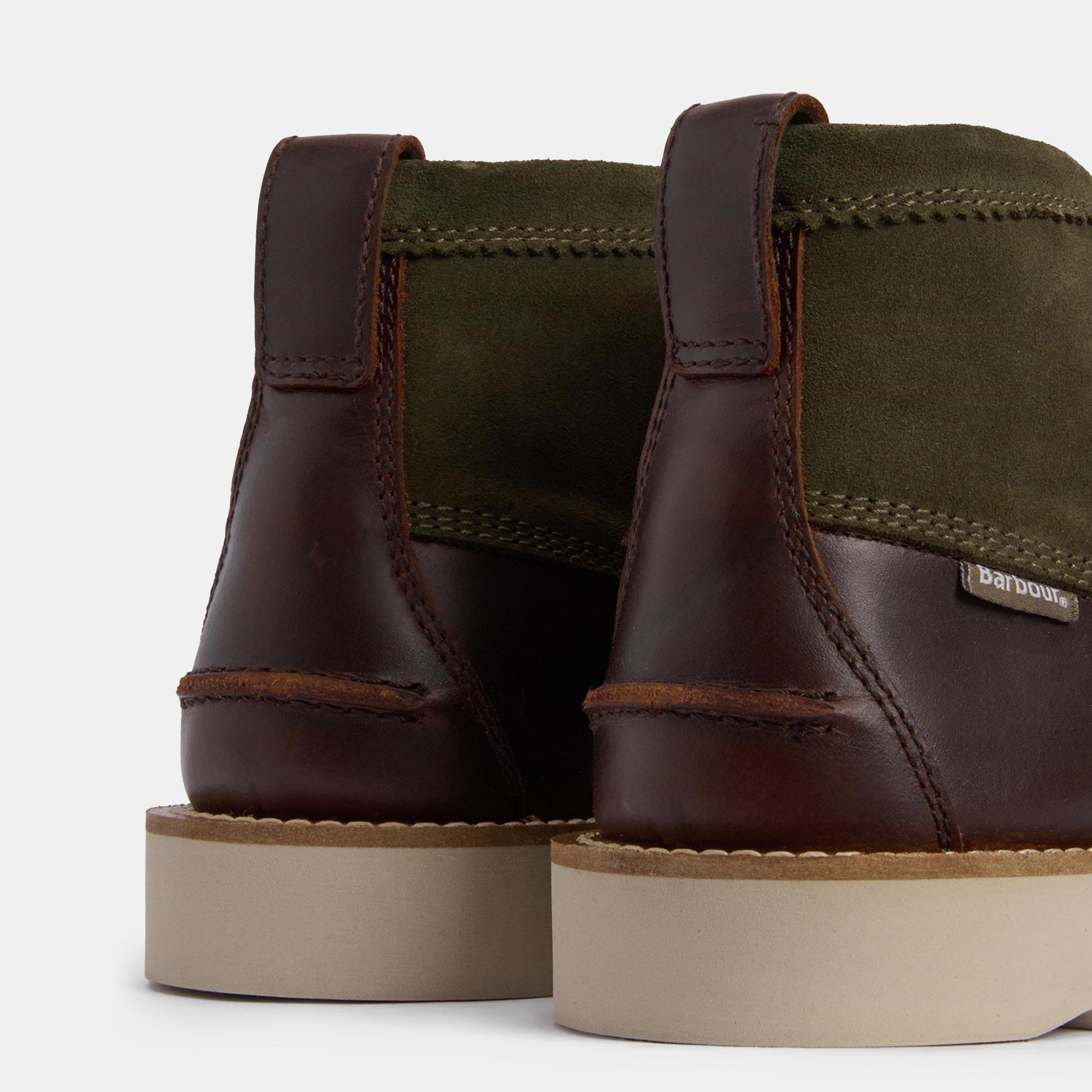 Olive/Brwn OL32 - Barbour - Men's Hadston Chukka Boots - 5