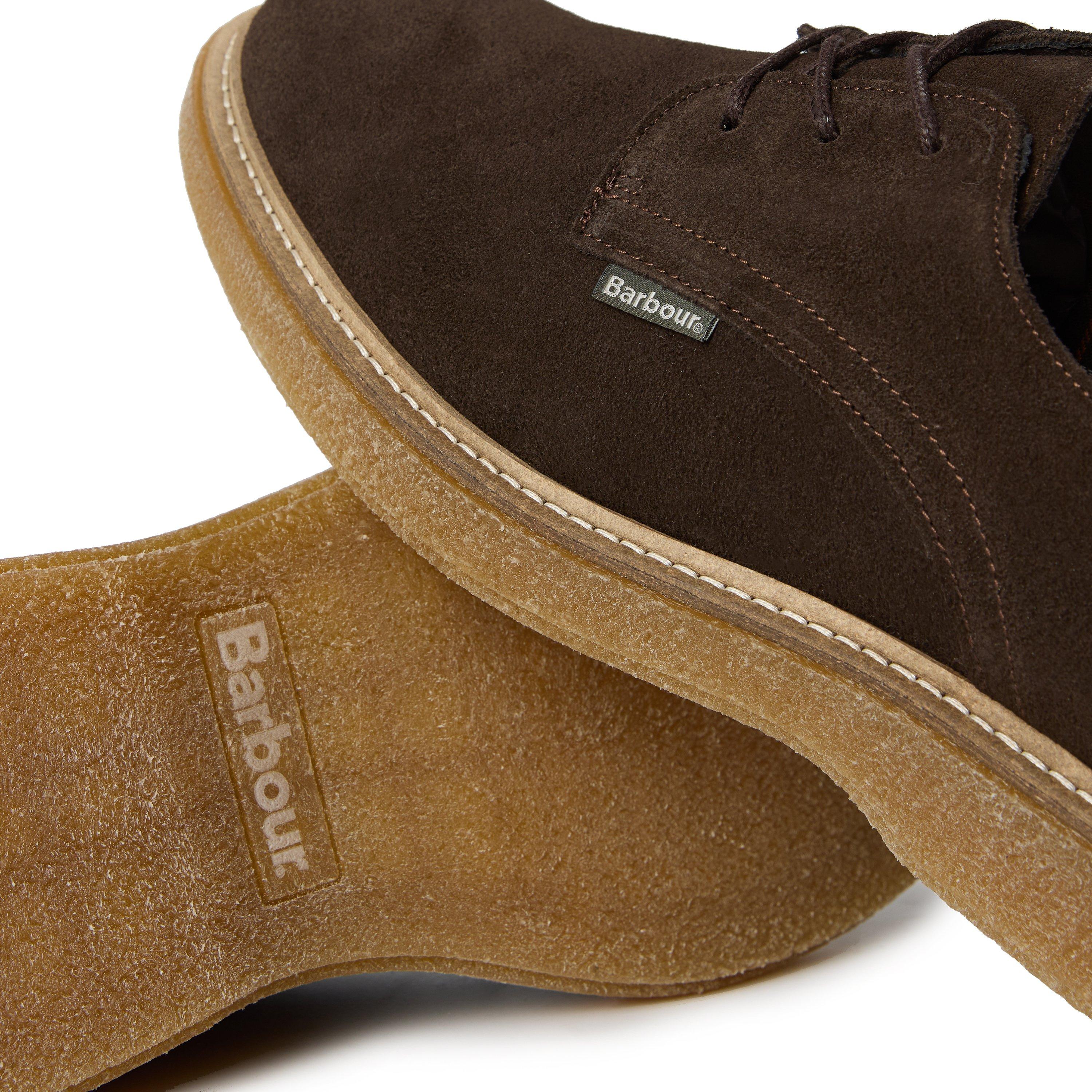 Choc Suede - Barbour - Mens Harefield Derby Shoe - 3