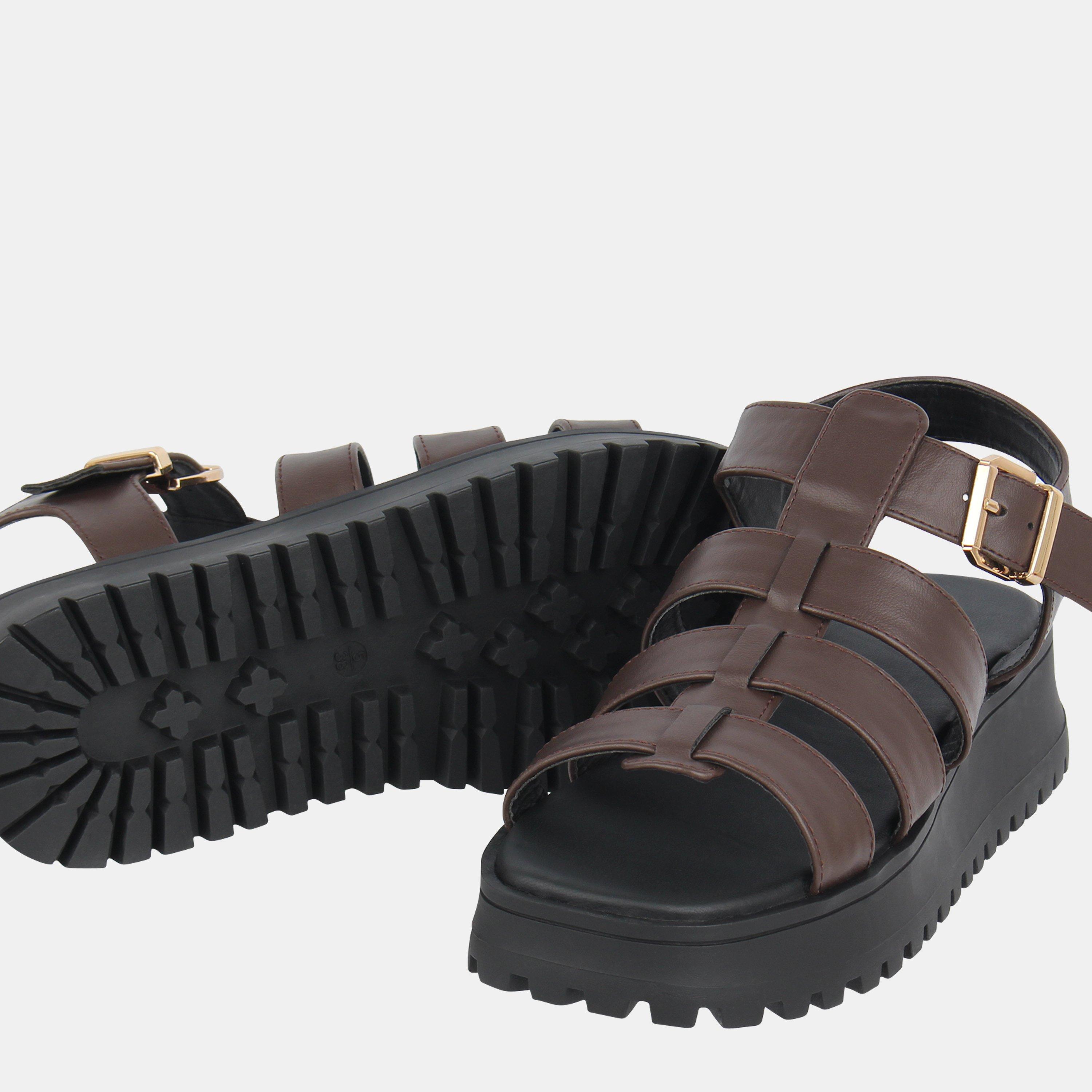 Brown - Jack Wills - Gladiator Sandals Womens - 3