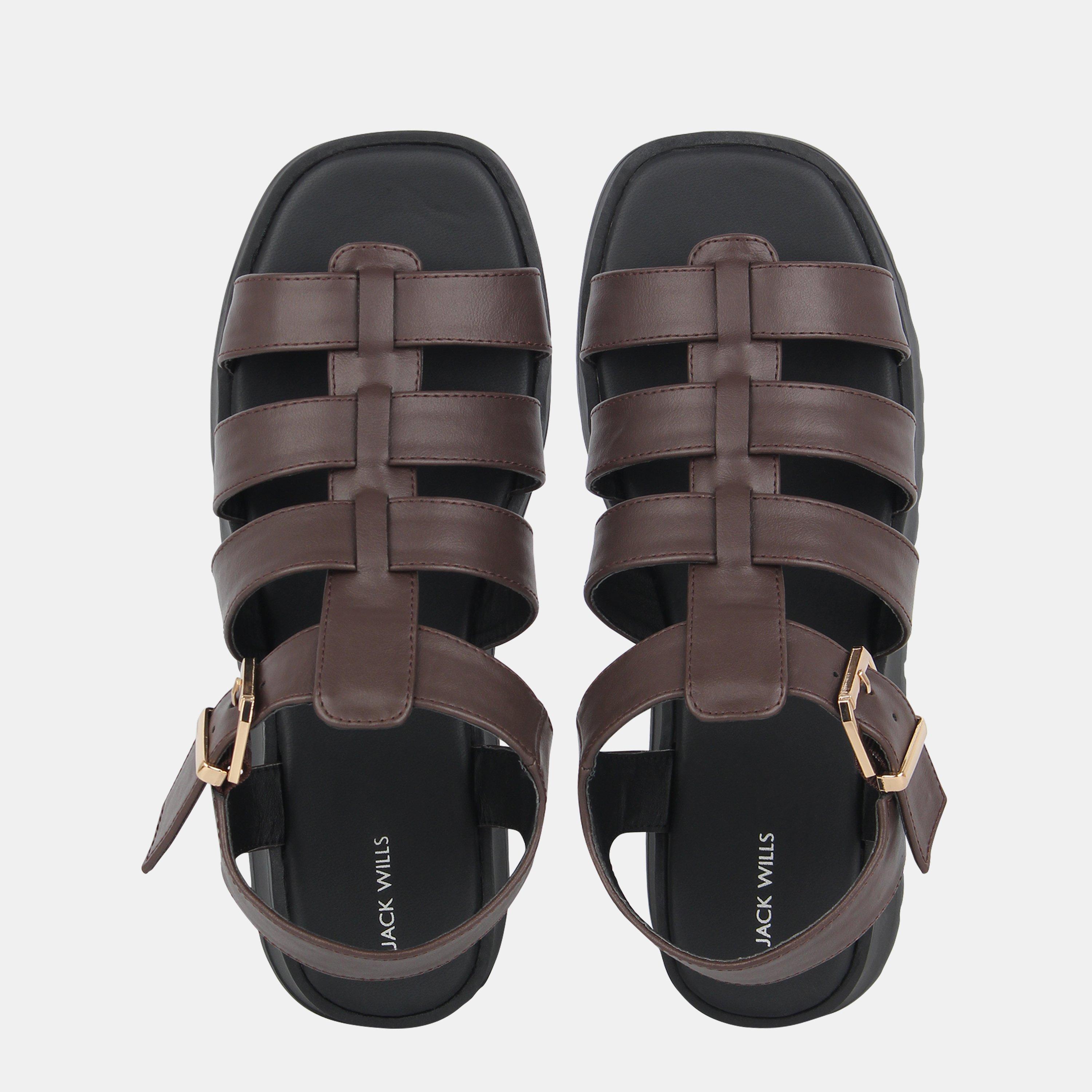 Brown - Jack Wills - Gladiator Sandals Womens - 4