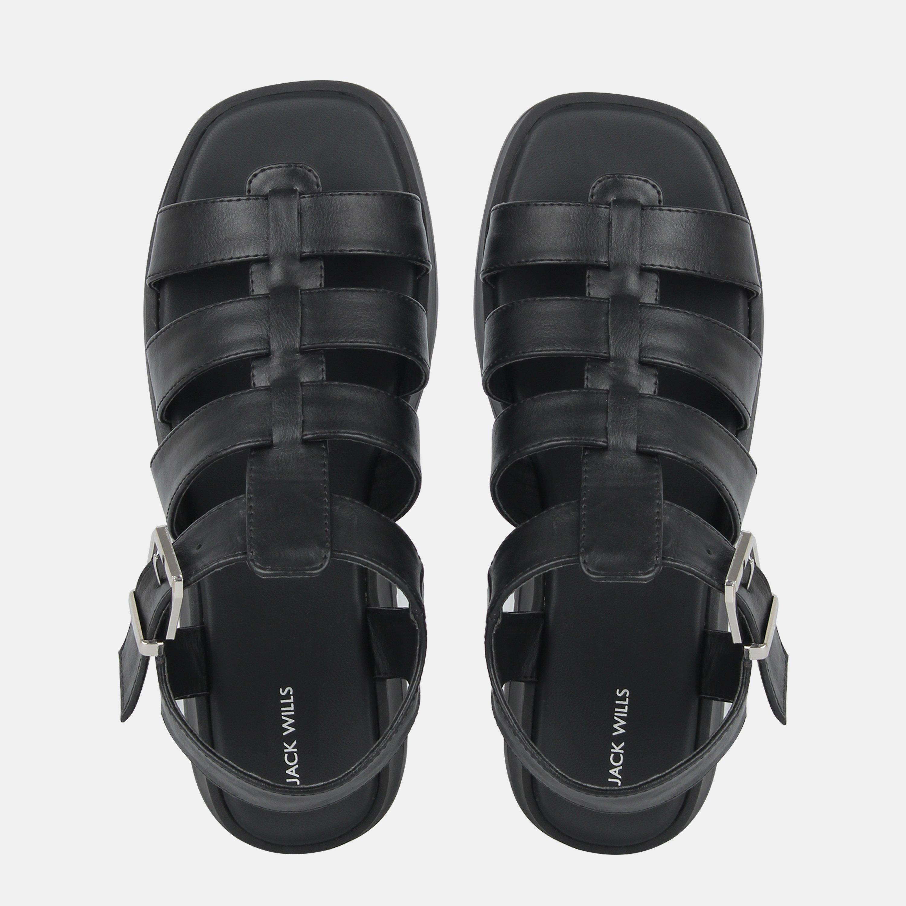 Black - Jack Wills - Gladiator Sandals Womens - 4