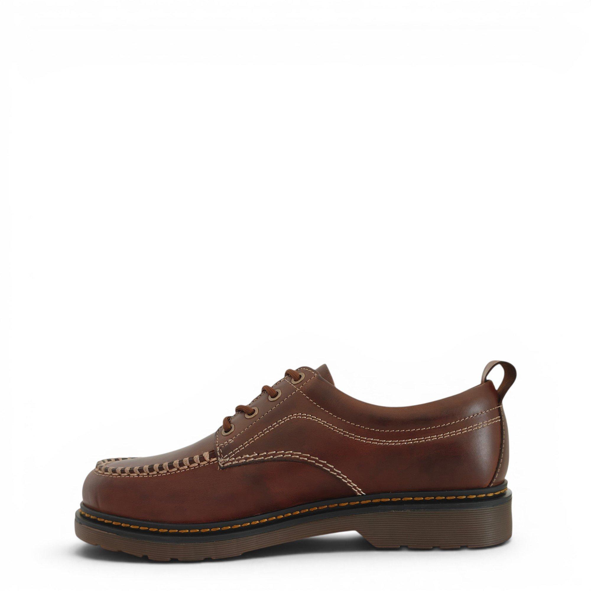 Smeđa - Pretty Green - Men's Forgeway Leather Moc-Toe Shoes - 2