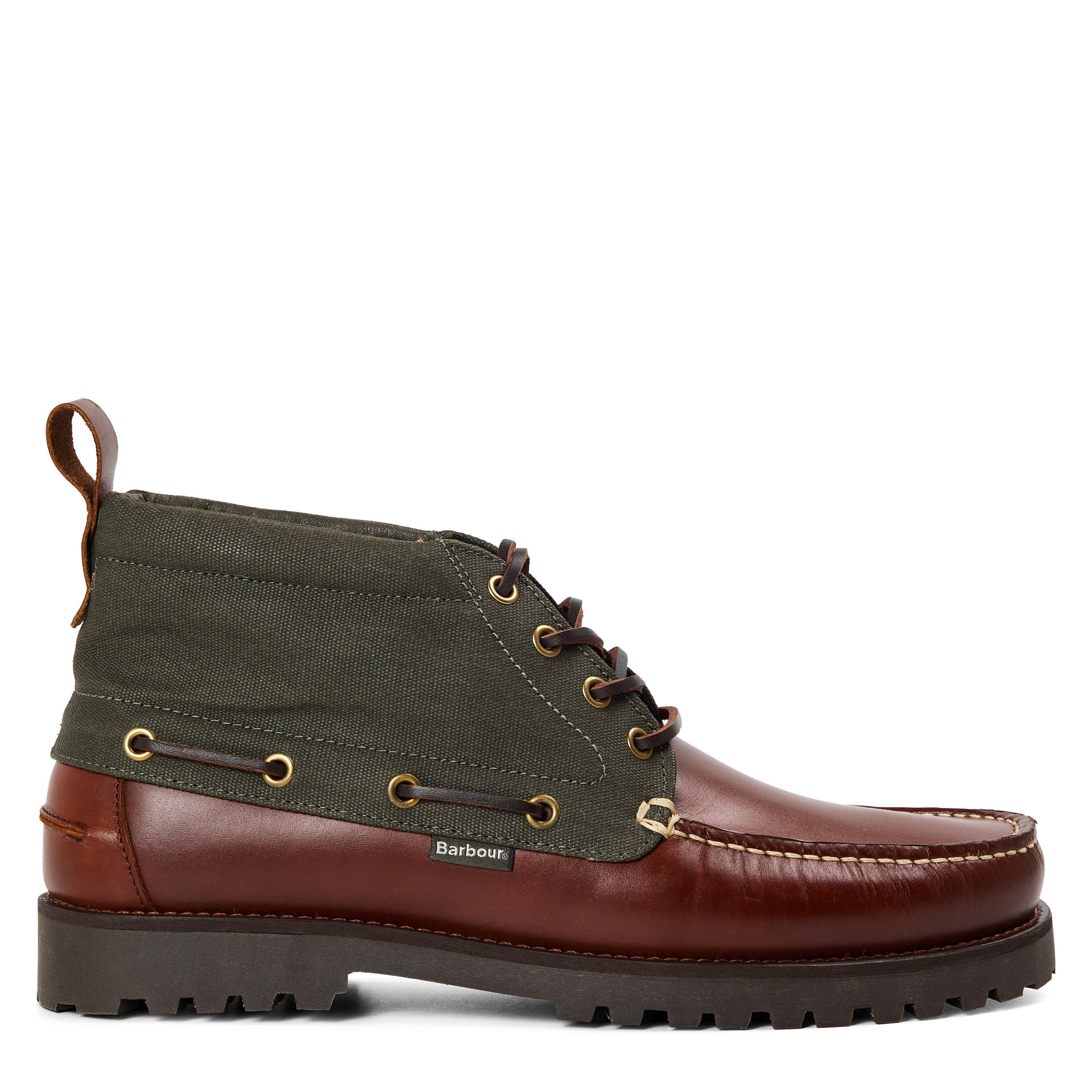 Barbour Men's Harle Mid Leather Chukka Boots - Mahogany/Olive - 9 (43)