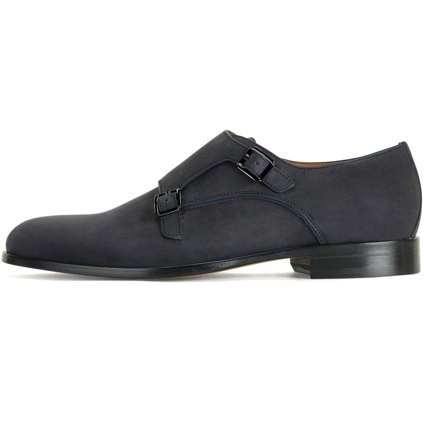 Dark Blue - Boss - Men's Hunton Monk Derby Shoes - 2