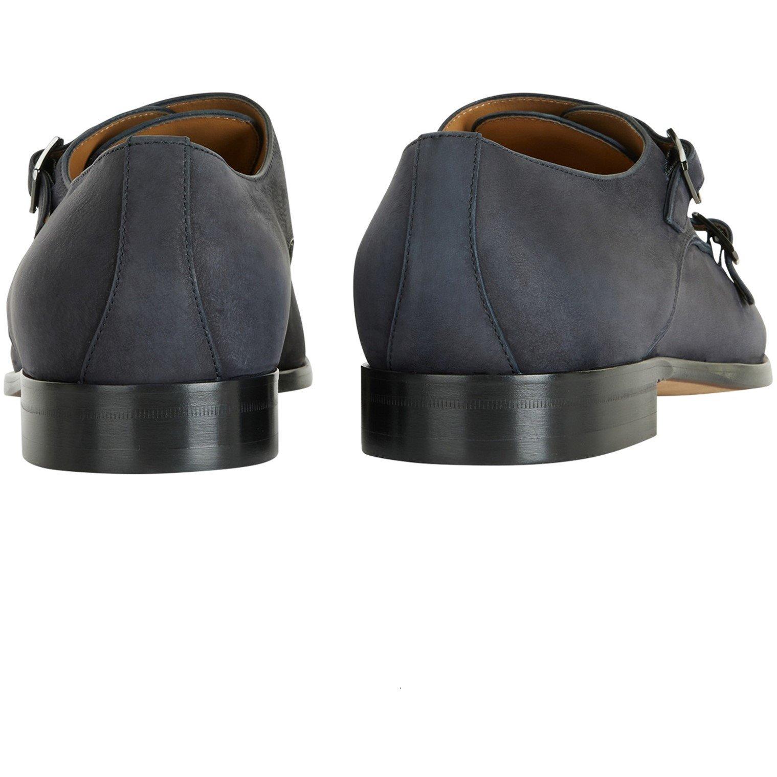 Dark Blue - Boss - Men's Hunton Monk Derby Shoes - 3