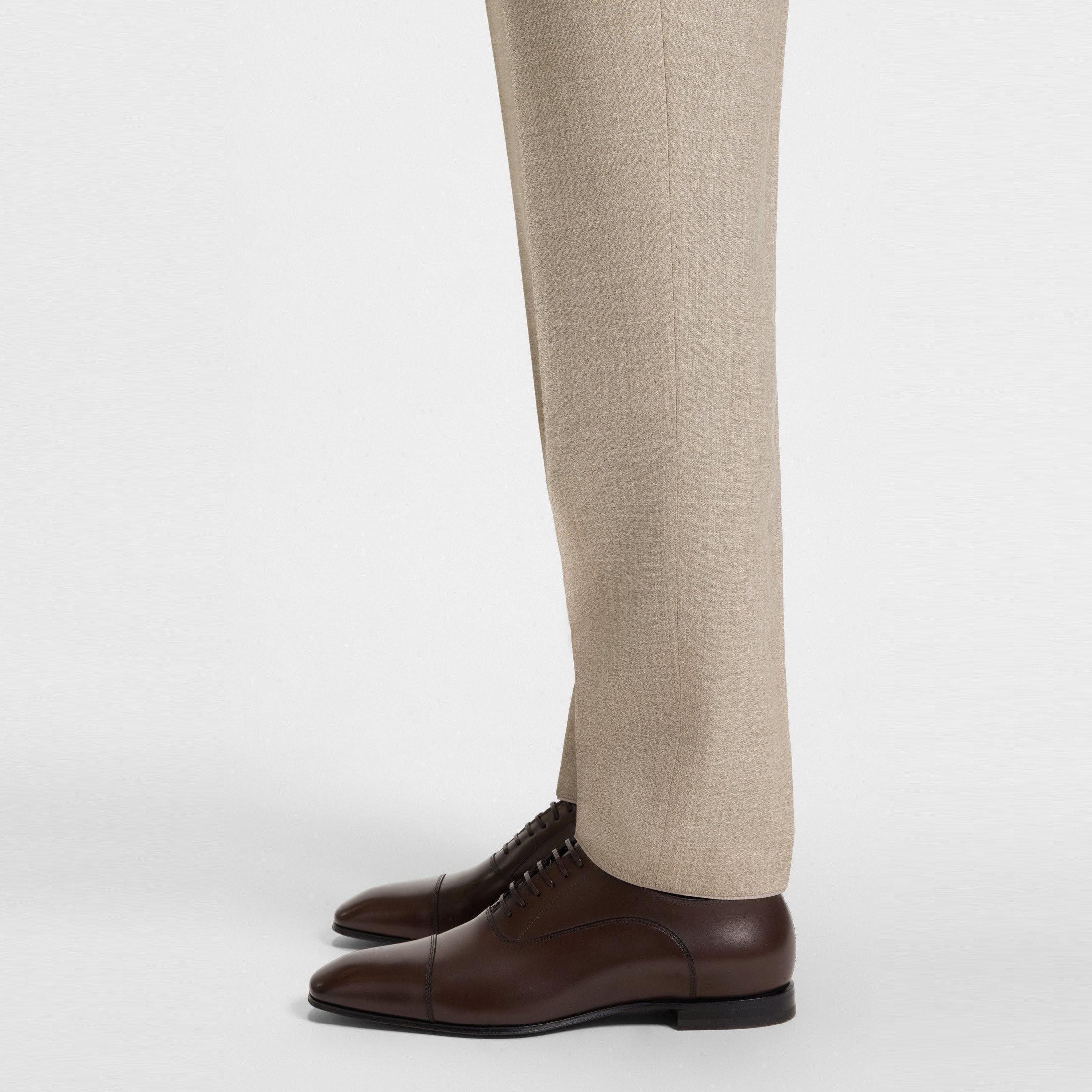 Dark Brown 209 - Boss - Men's Beckham Leather Lace Up Oxford Derby Shoes - 3