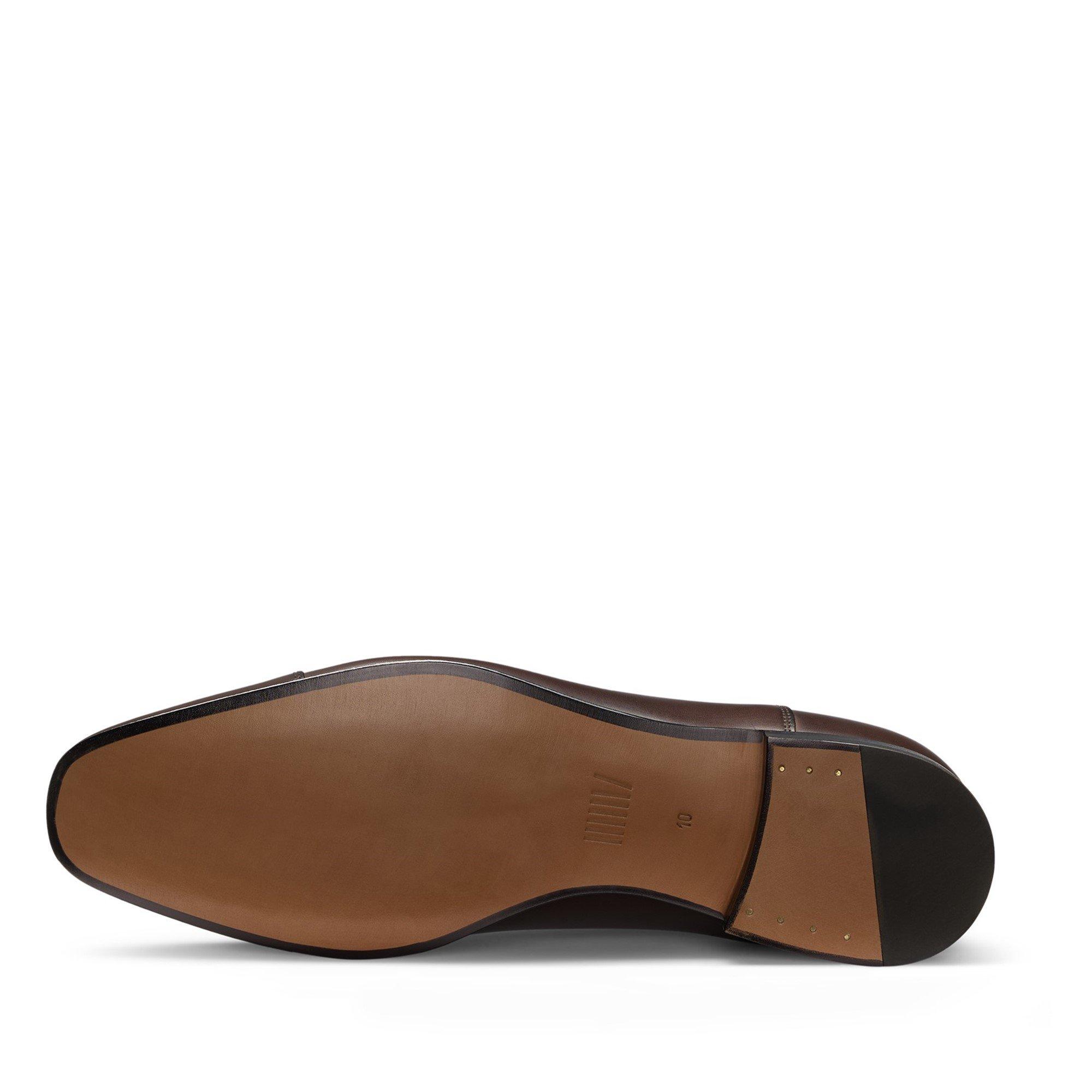 Dark Brown 209 - Boss - Men's Beckham Leather Lace Up Oxford Derby Shoes - 8