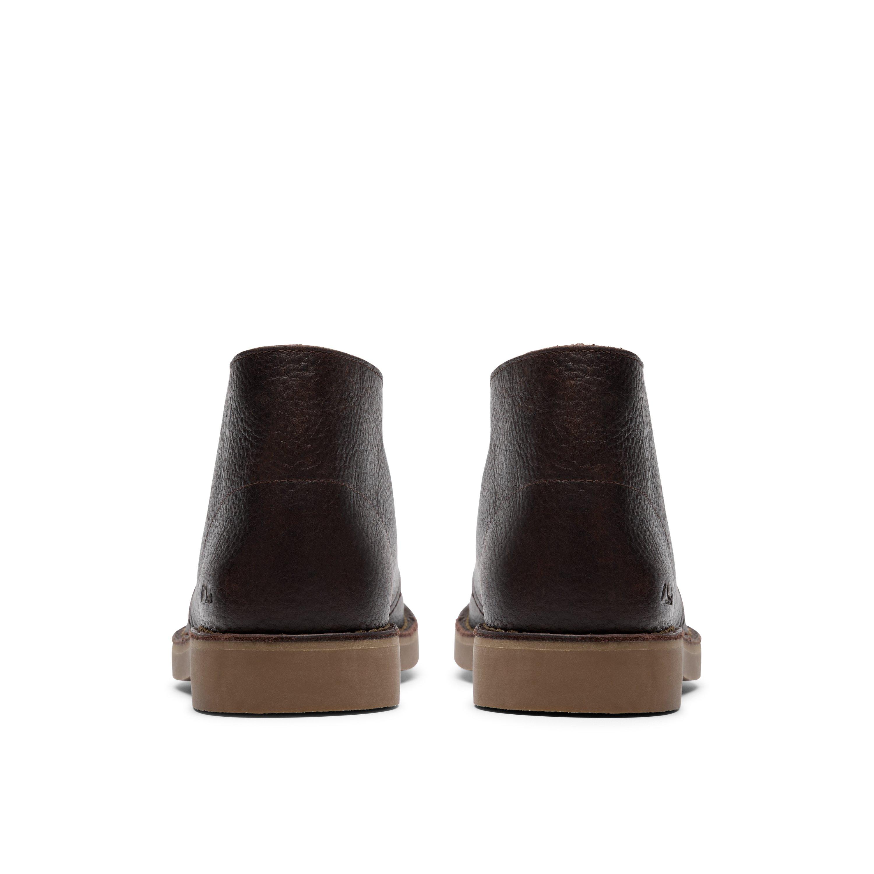 Dark Brown Lea - Clarks - Men's Evo Desert Boots - 5