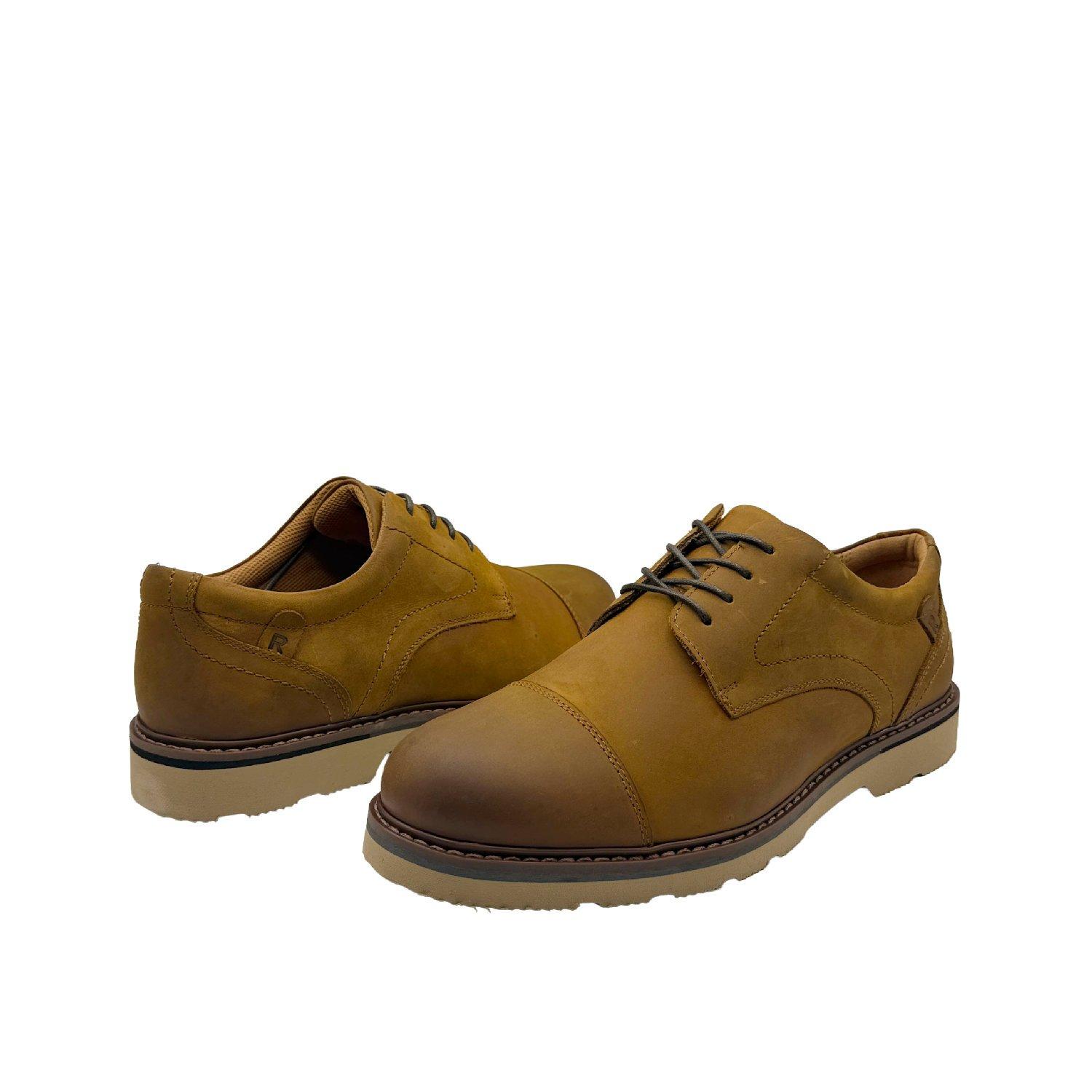 TAN - Rockport - Men's Charlee Toe Cap Derby Shoes - 5