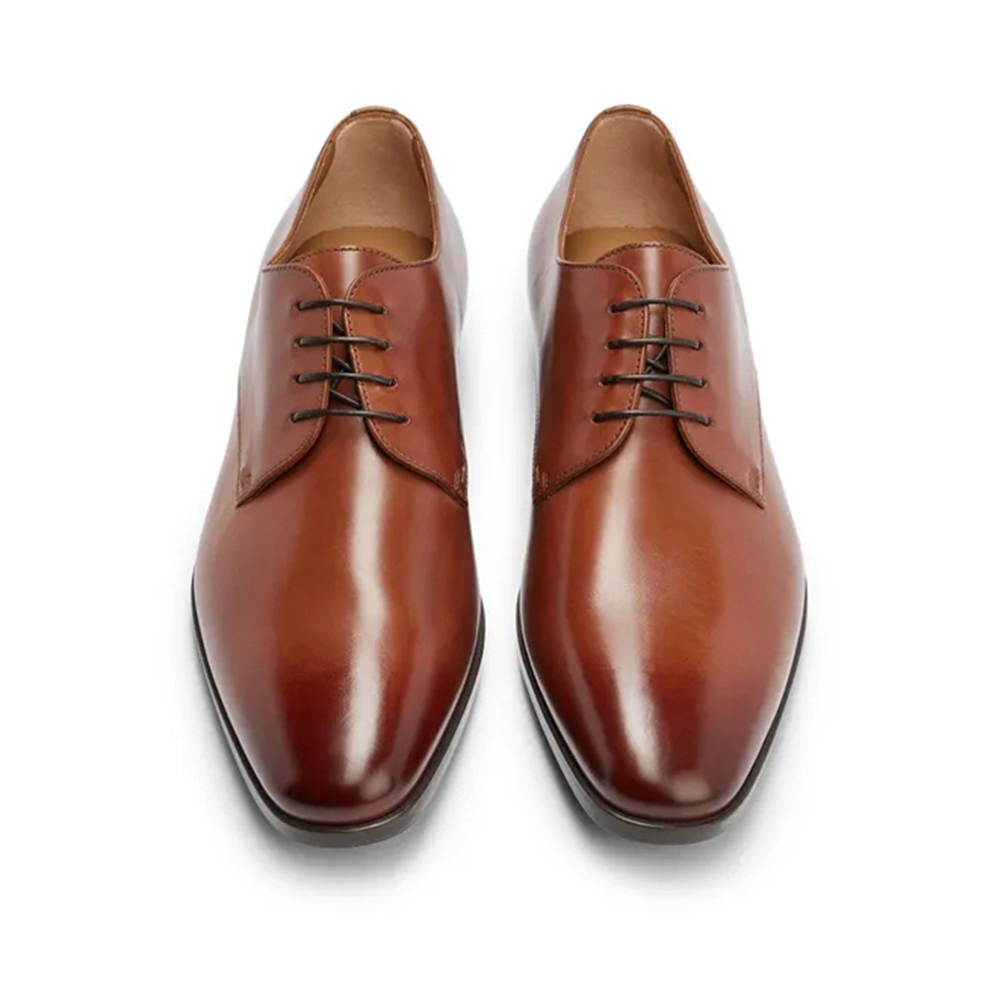 Hugo Boss Kensington Medium Brown Leather‎ Derby Shoes Size 11 BOSS - Italian-made leather Derby shoes - Dark Brown main image 2