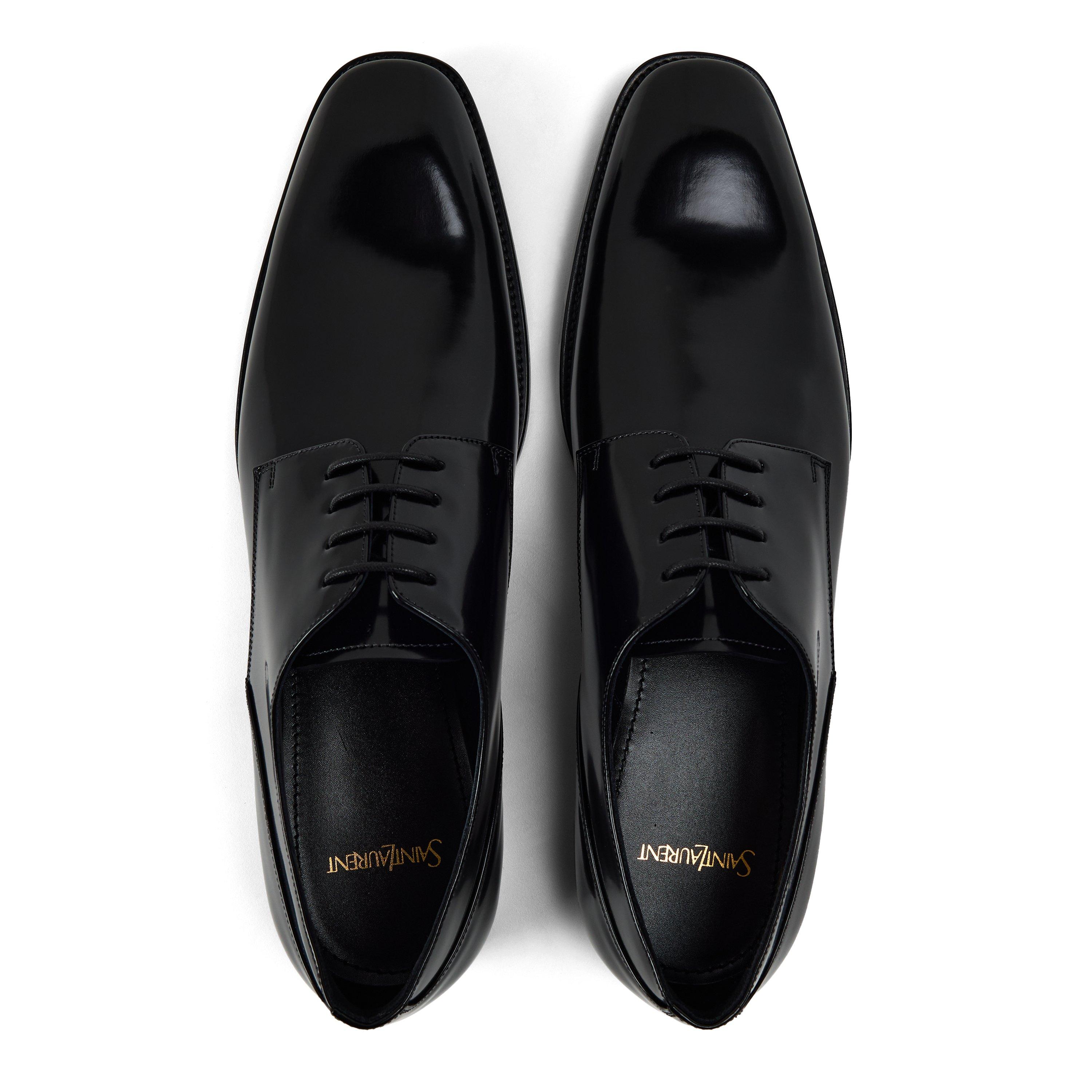 Black - Saint Laurent - Men's Lindon Derby Shoes - 4