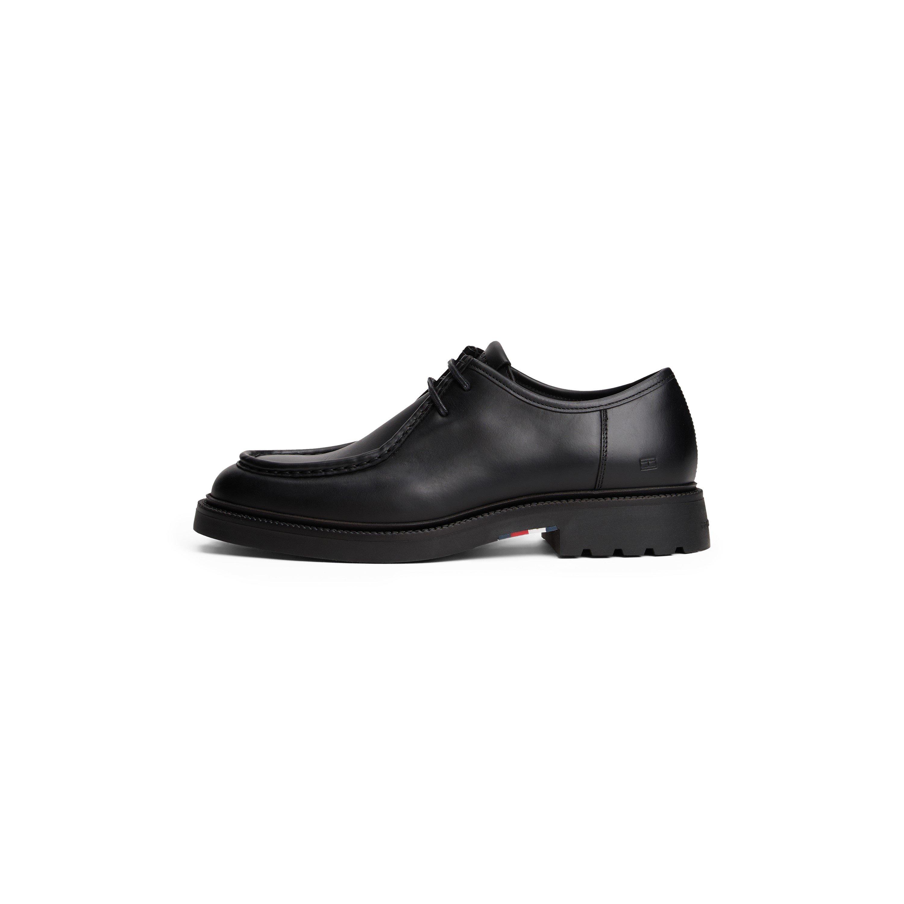 Tommy Hilfiger Men's Leather Moc Toe Formal Shoes - Black - 9 (43)