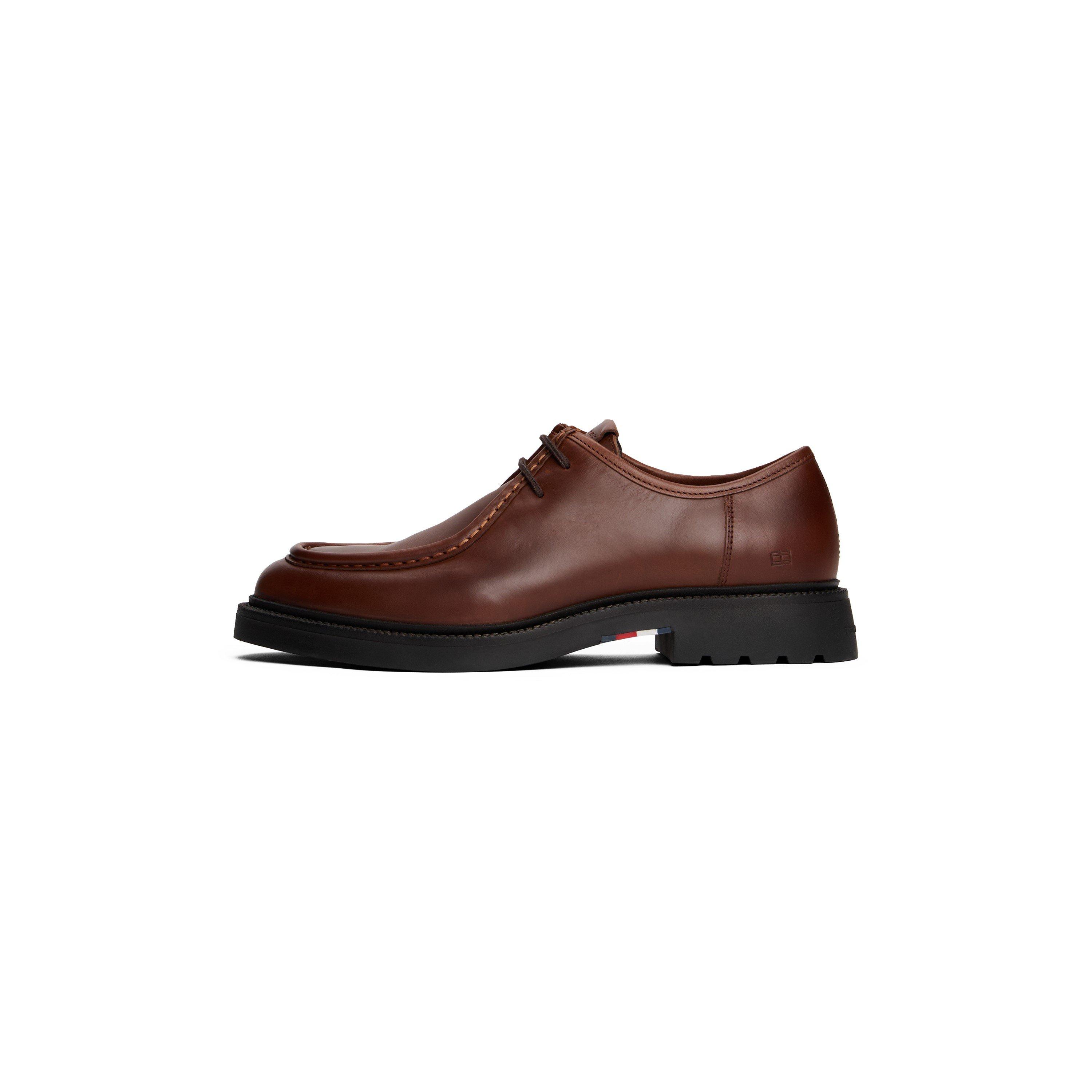 Tommy Hilfiger Men's Leather Moc Toe Formal Shoes - Winter Cognac - 10 (44)