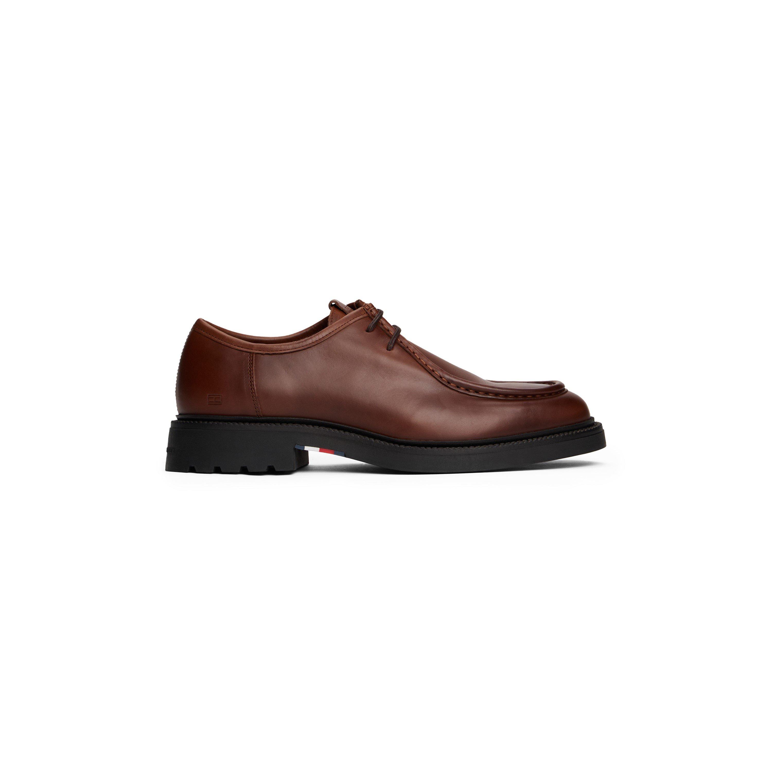 Winter Cognac - Tommy Hilfiger - Men's Leather Moc Toe Formal Shoes - 3