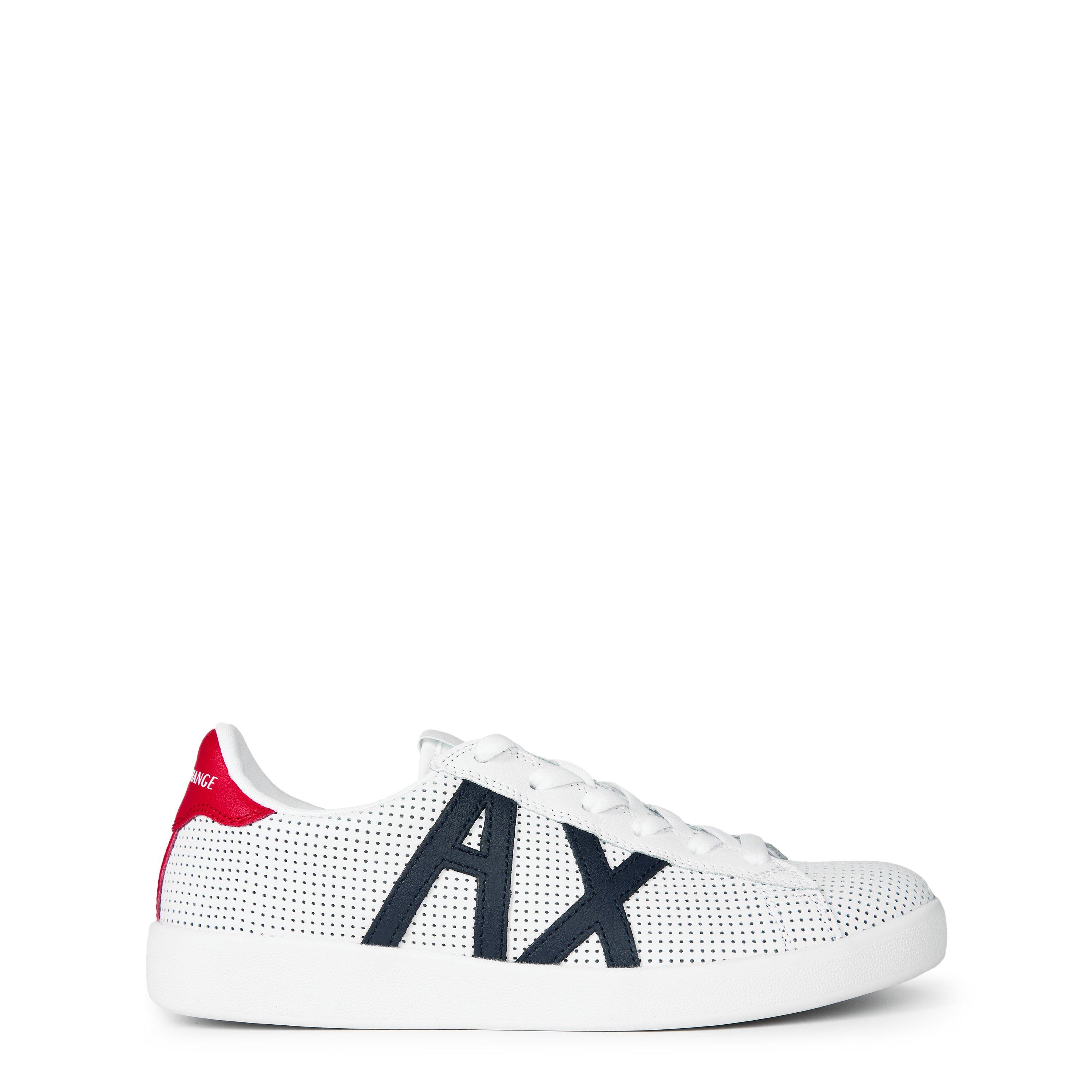 Armani exchange white shoes sales