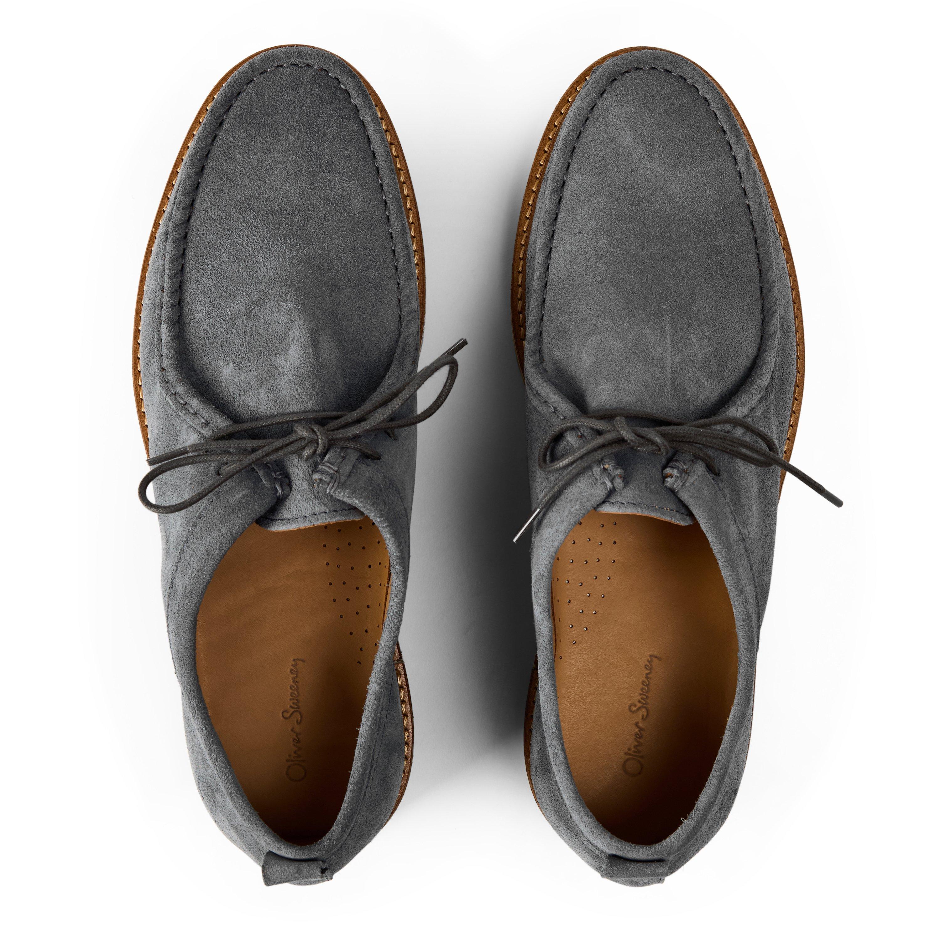 Slate - Oliver Sweeney - Men's Mirana Suede Moc Toe Formal Shoes - 6