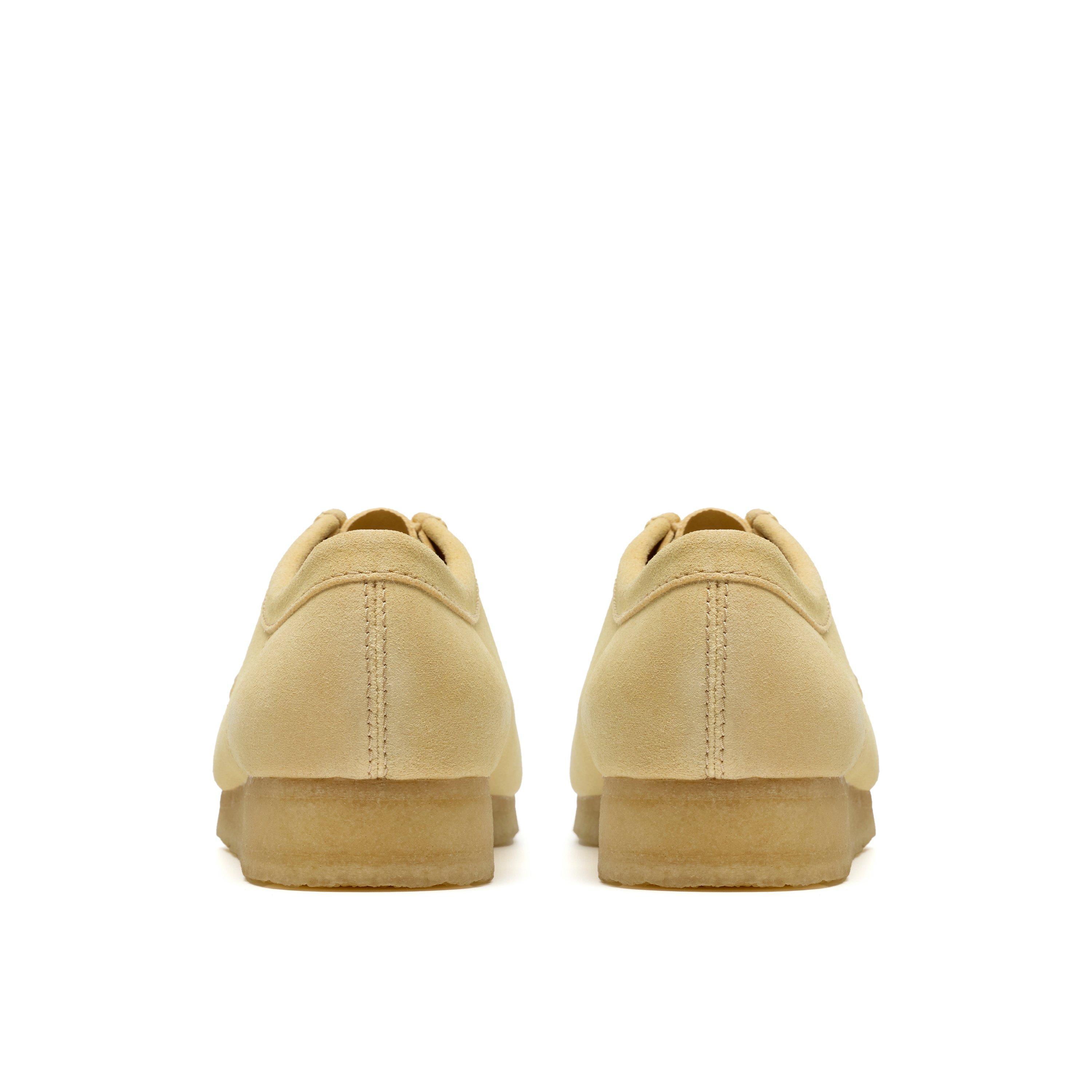 Pale Yellow Sde - Clarks Originals - Men's Wallabee Moc Toe Formal Shoes - 5