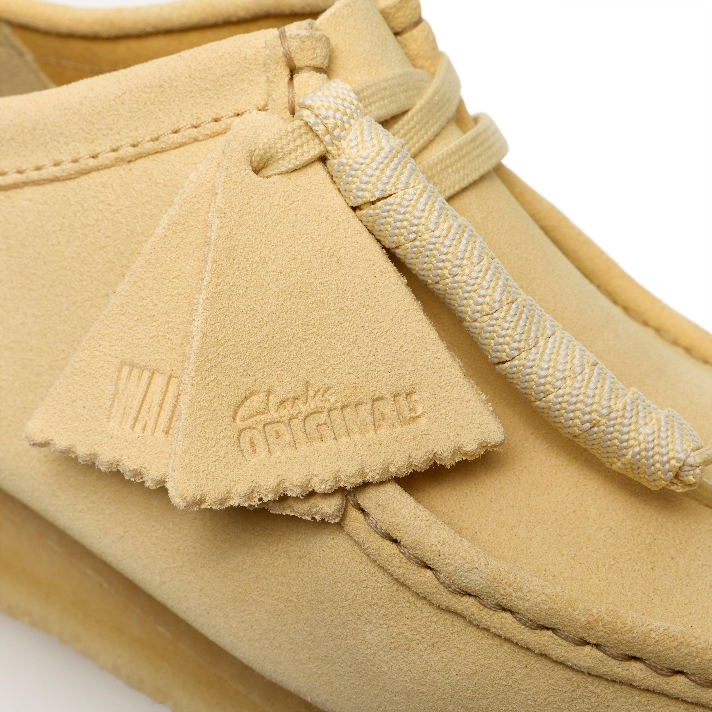 Pale Yellow Sde - Clarks Originals - Men's Wallabee Moc Toe Formal Shoes - 8