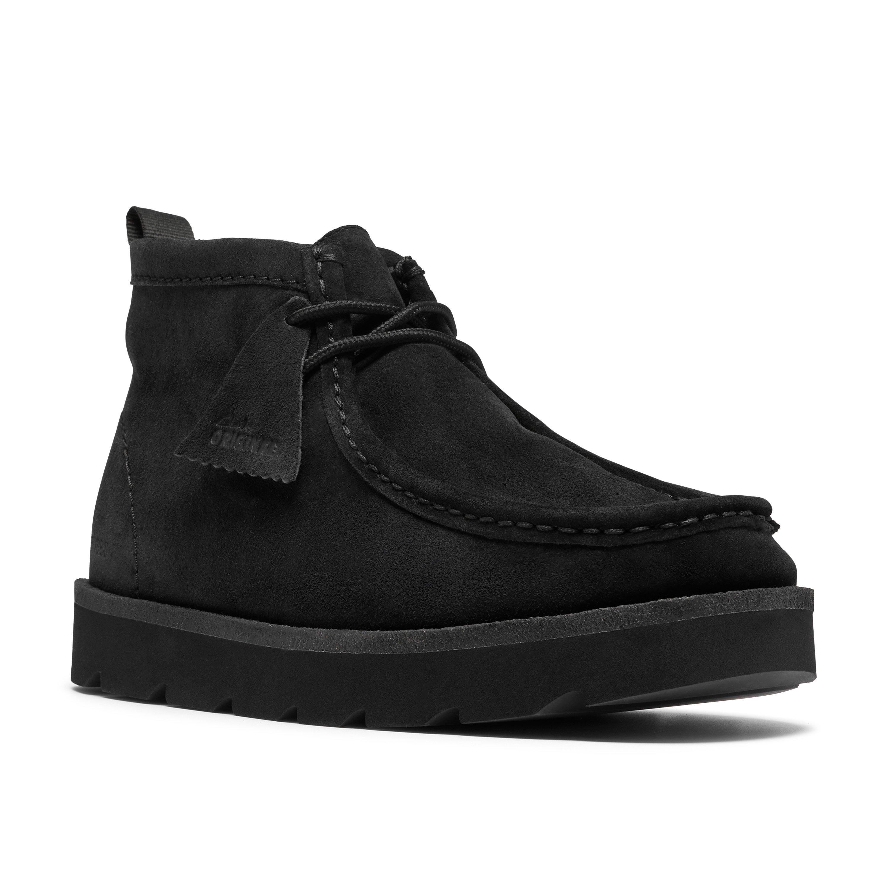 Black Suede - Clarks Originals - Men's Meare Walla Suede Chukka Boots - 7