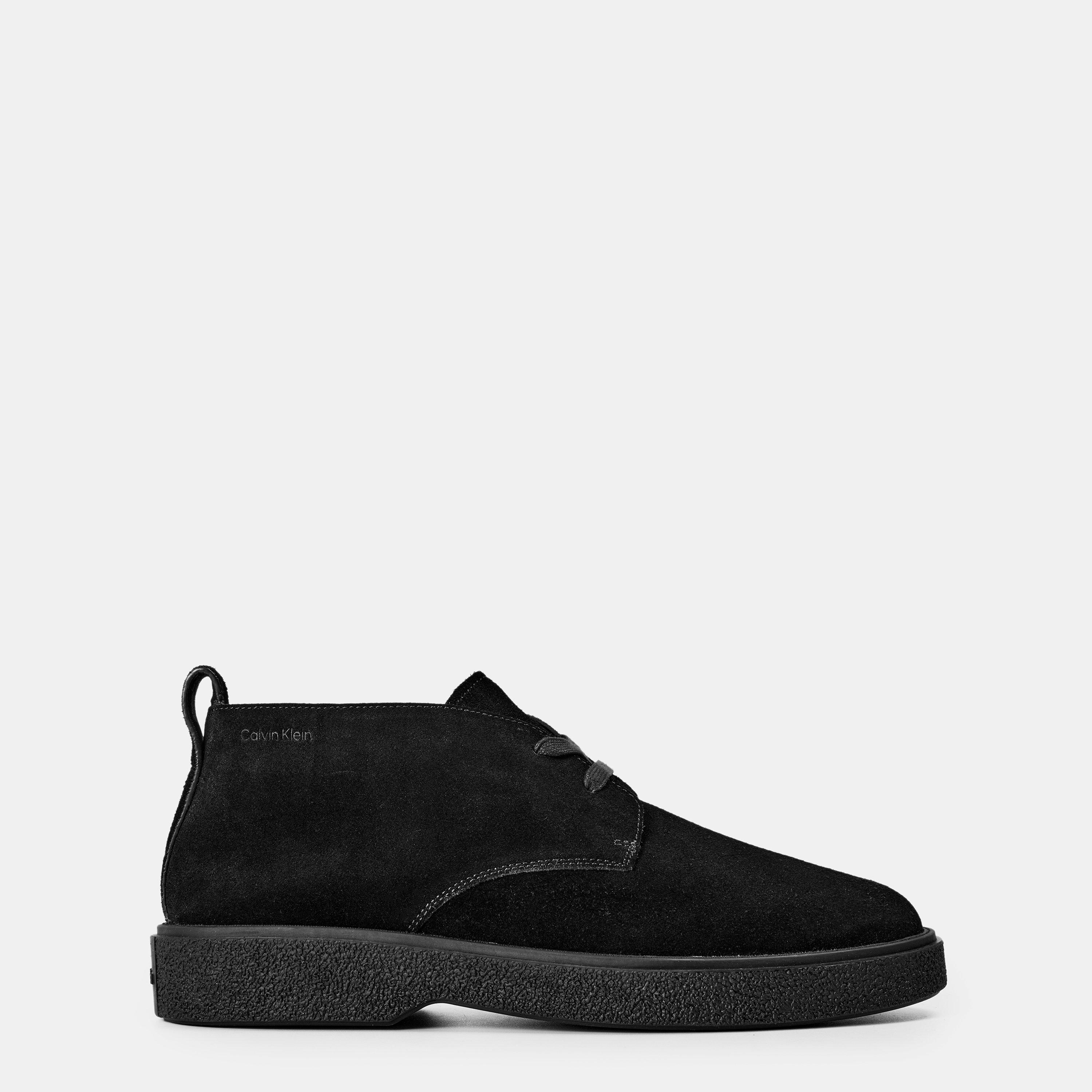 Calvin Klein Men's Suede Desert Boots - Triple Black - Size 7 (41)