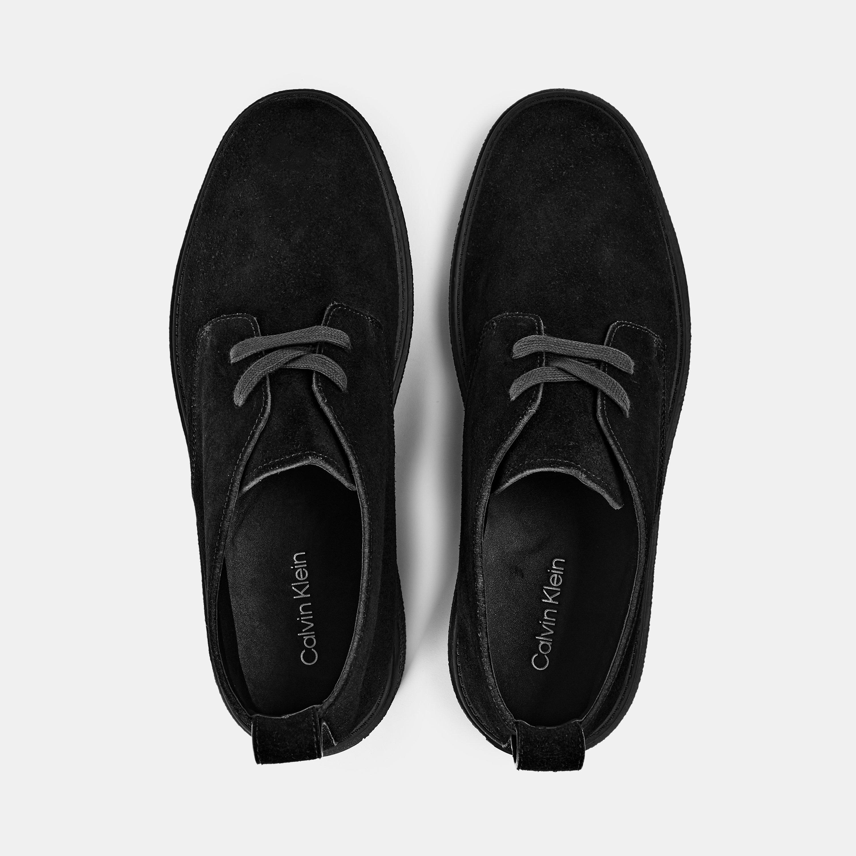 Triple Black - Calvin Klein - Men's Suede Desert Boots - 5