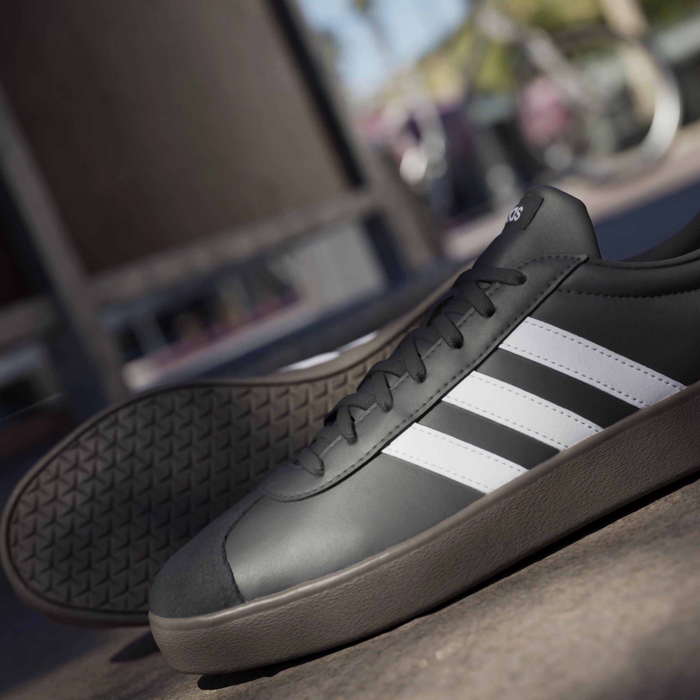 Black/White/Blk - adidas - VL Court Base Mens Shoes - 16