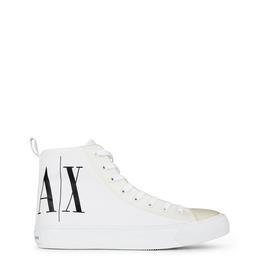 Armani Exchange High Top Cotton Trainers