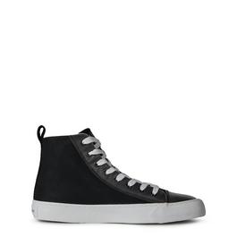 Armani Exchange High Top Cotton Trainers